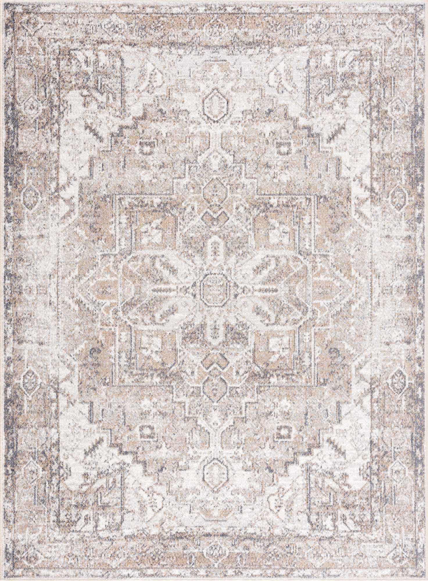 Hera Brown&Cream Washable Area Rug - Ornate Home