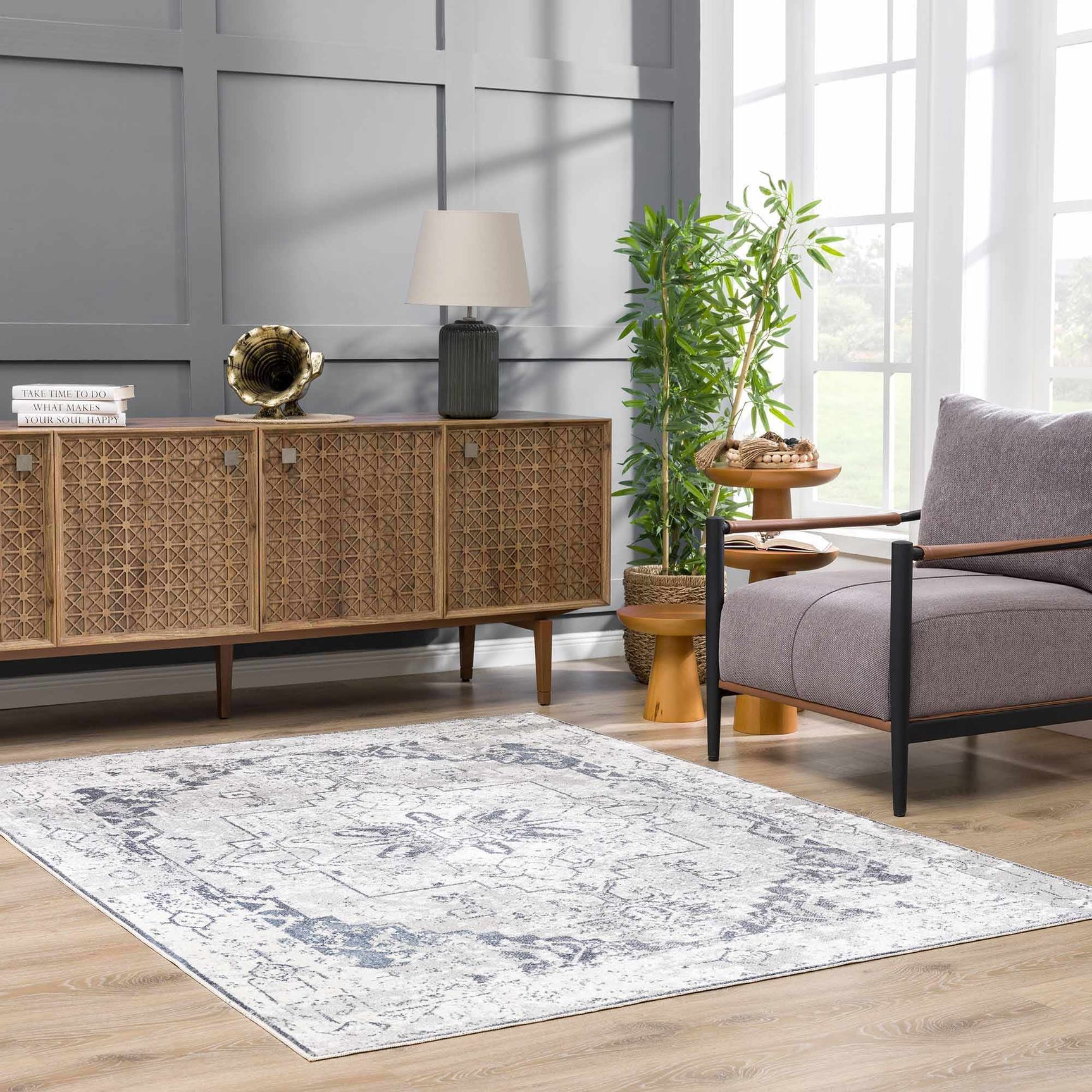 Hera Ivory Boutique Washable Rug - Clearance - Ornate Home