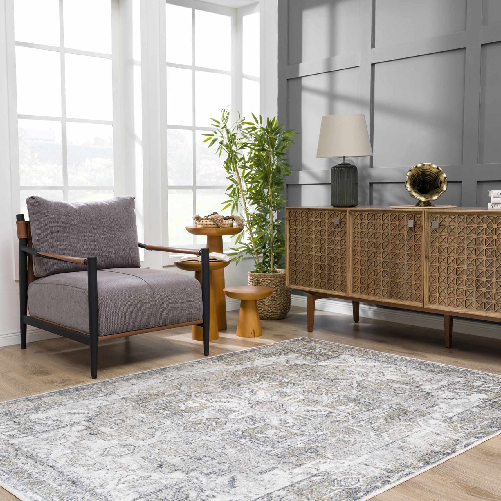 Hera Olive Boutique Washable Rug - Ornate Home