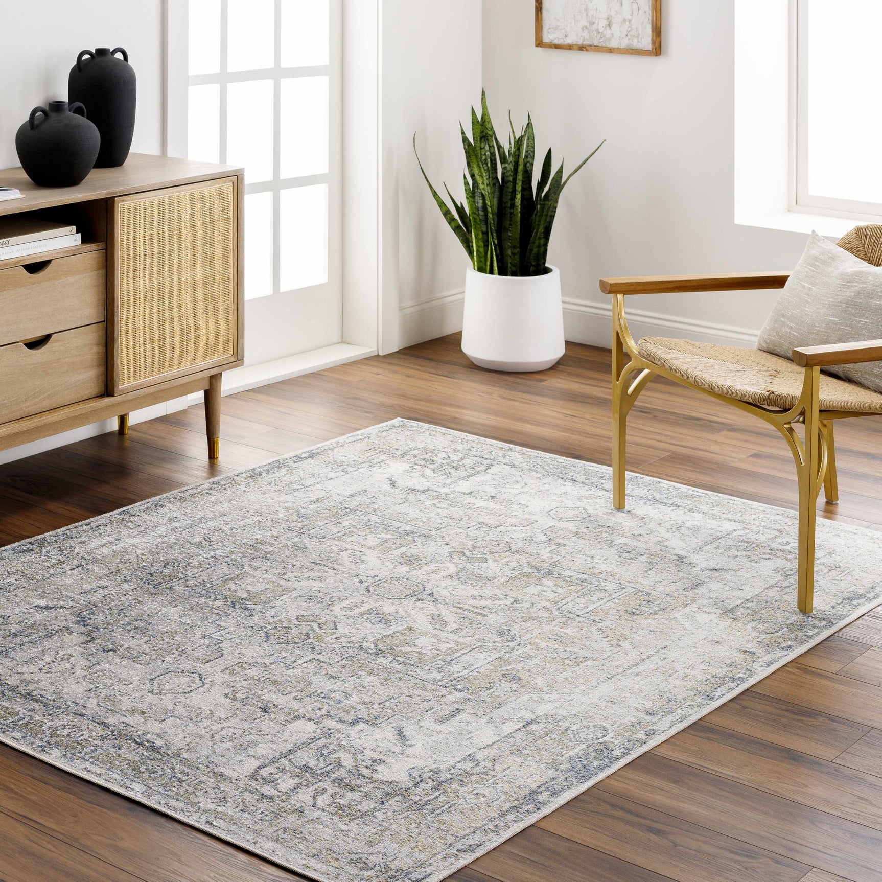 Hera Olive Boutique Washable Rug - Ornate Home