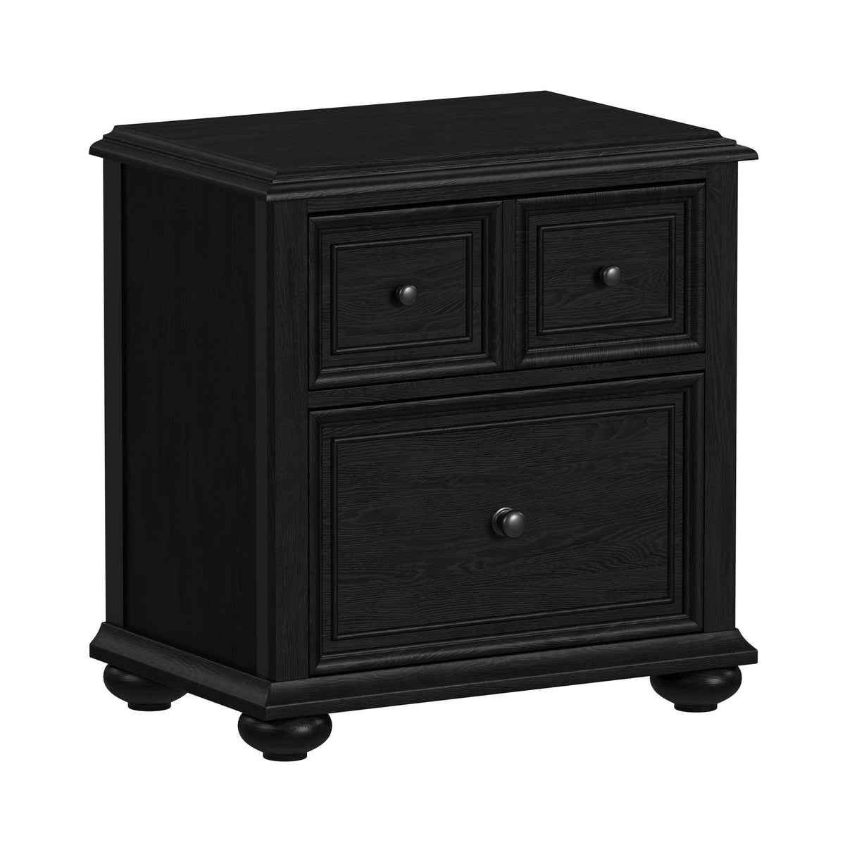 Heritage Black 5-Piece Queen Sleigh Bedroom Set - Ornate Home