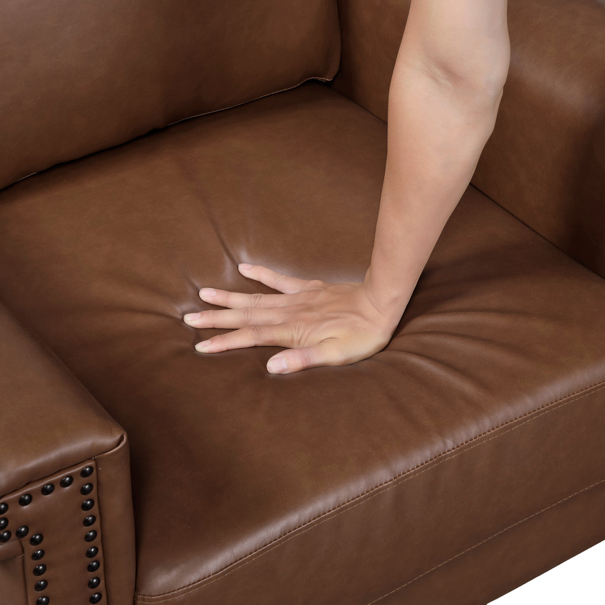 Heritage Brown Loveseat - Ornate Home