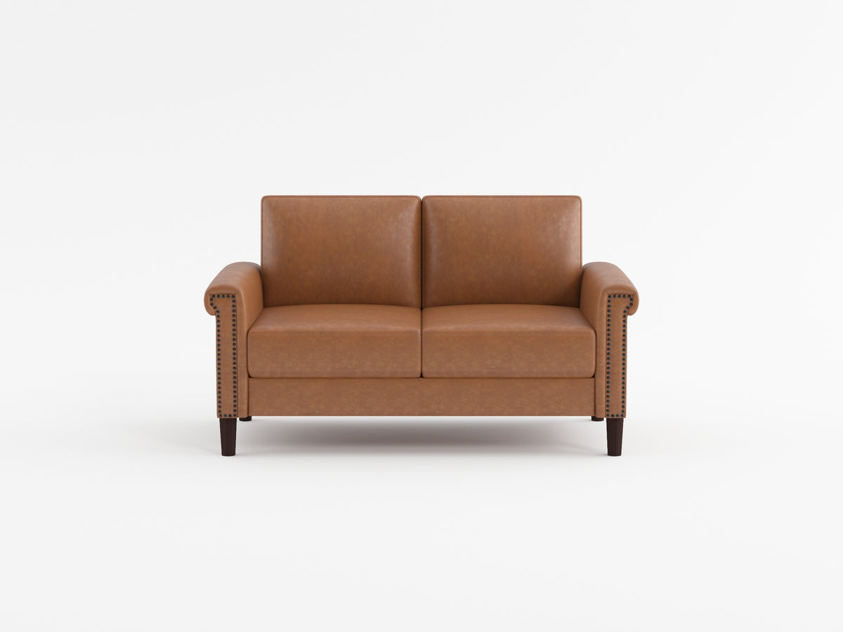 Heritage Brown Loveseat - Ornate Home