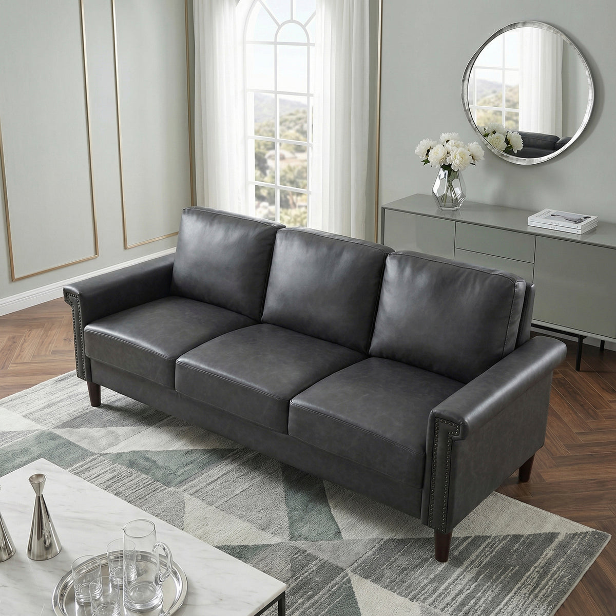 Heritage Gray Sofa - Ornate Home