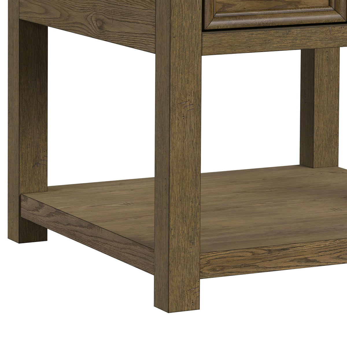 Heritage Oak Brown 2-Piece Occasional Table Set - Ornate Home