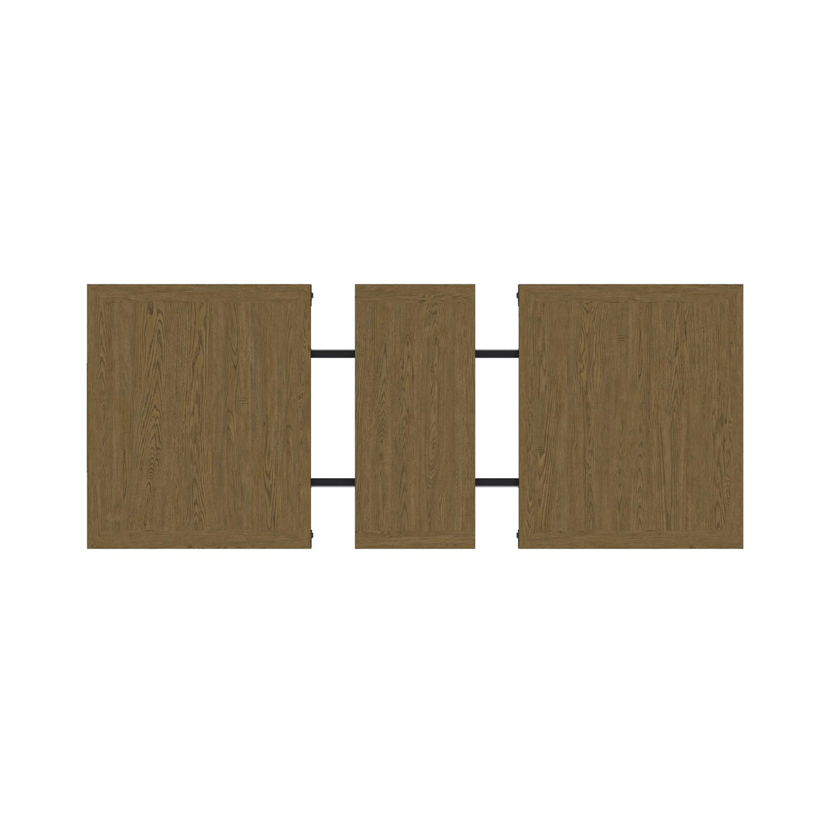 Heritage Oak Brown/Black 7-Piece Standard Height Dining Set with Rectangular Table & Six Black Chairs - Ornate Home