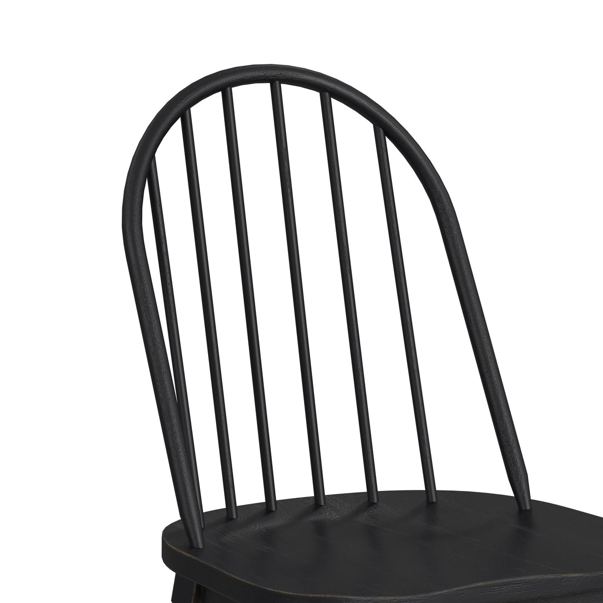 Heritage Oak Brown/Black 7-Piece Standard Height Dining Set with Rectangular Table & Six Black Chairs - Ornate Home