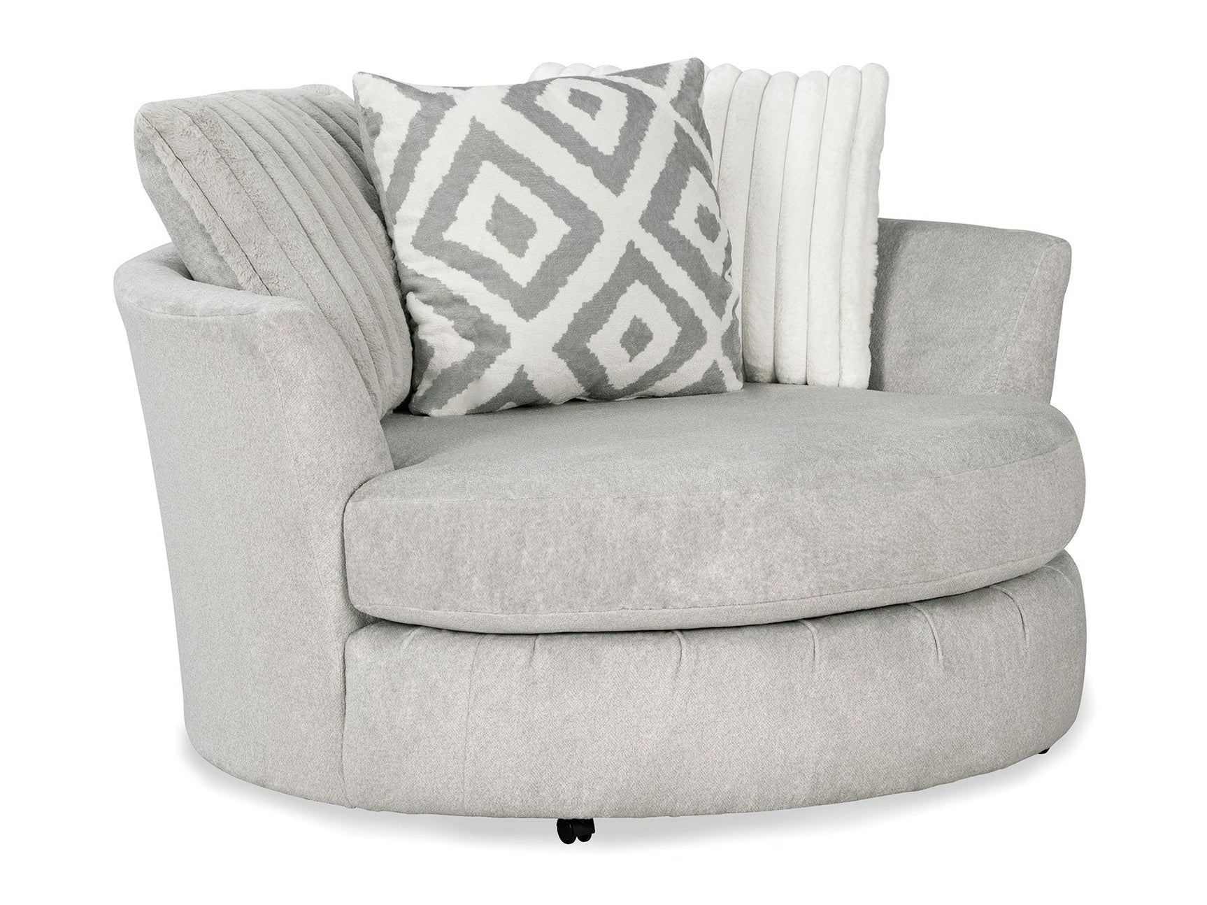 Hermiston Gray Swivel Chair - Ornate Home