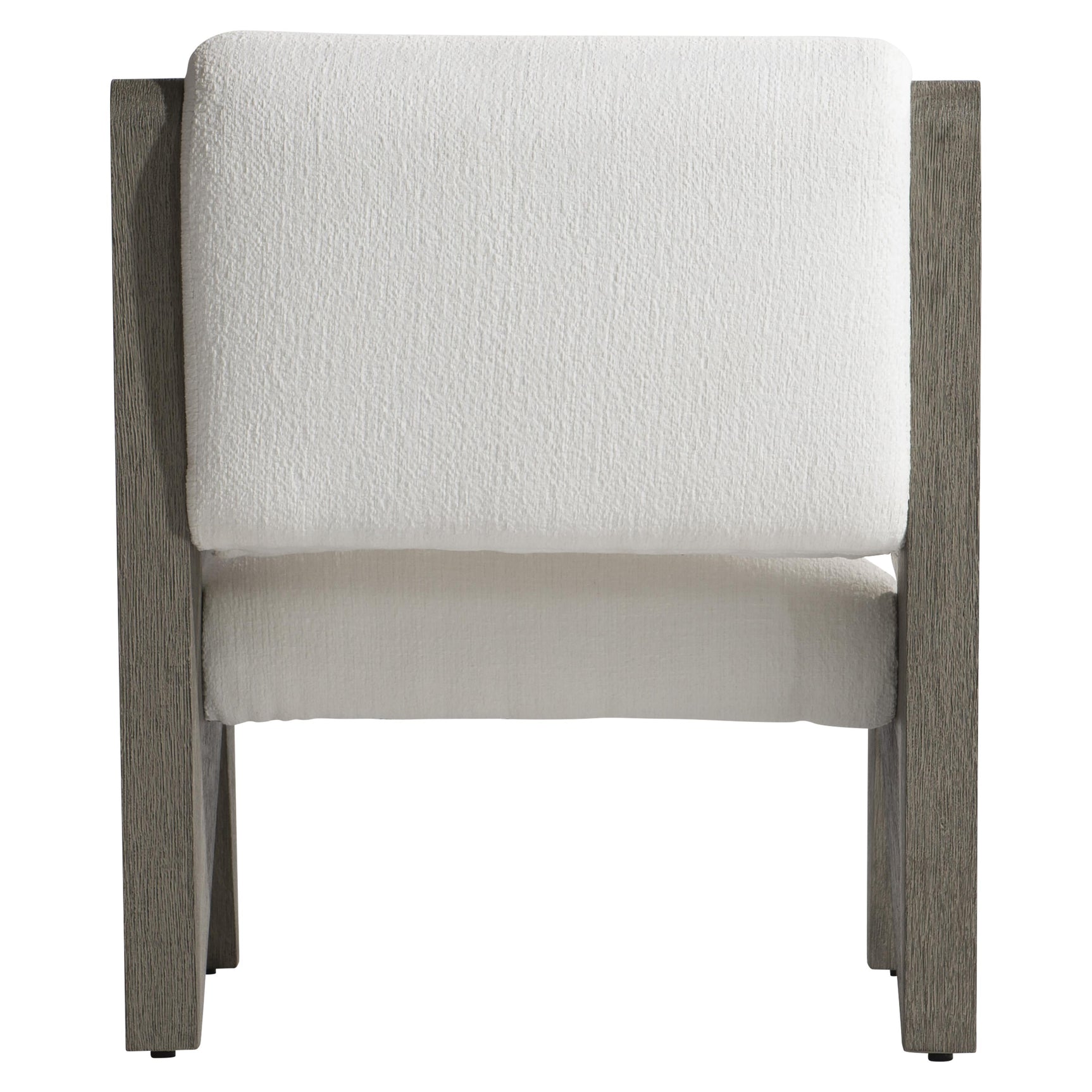 Hermosa Weathered Teak/White/Cream Outdoor Chair - Ornate Home