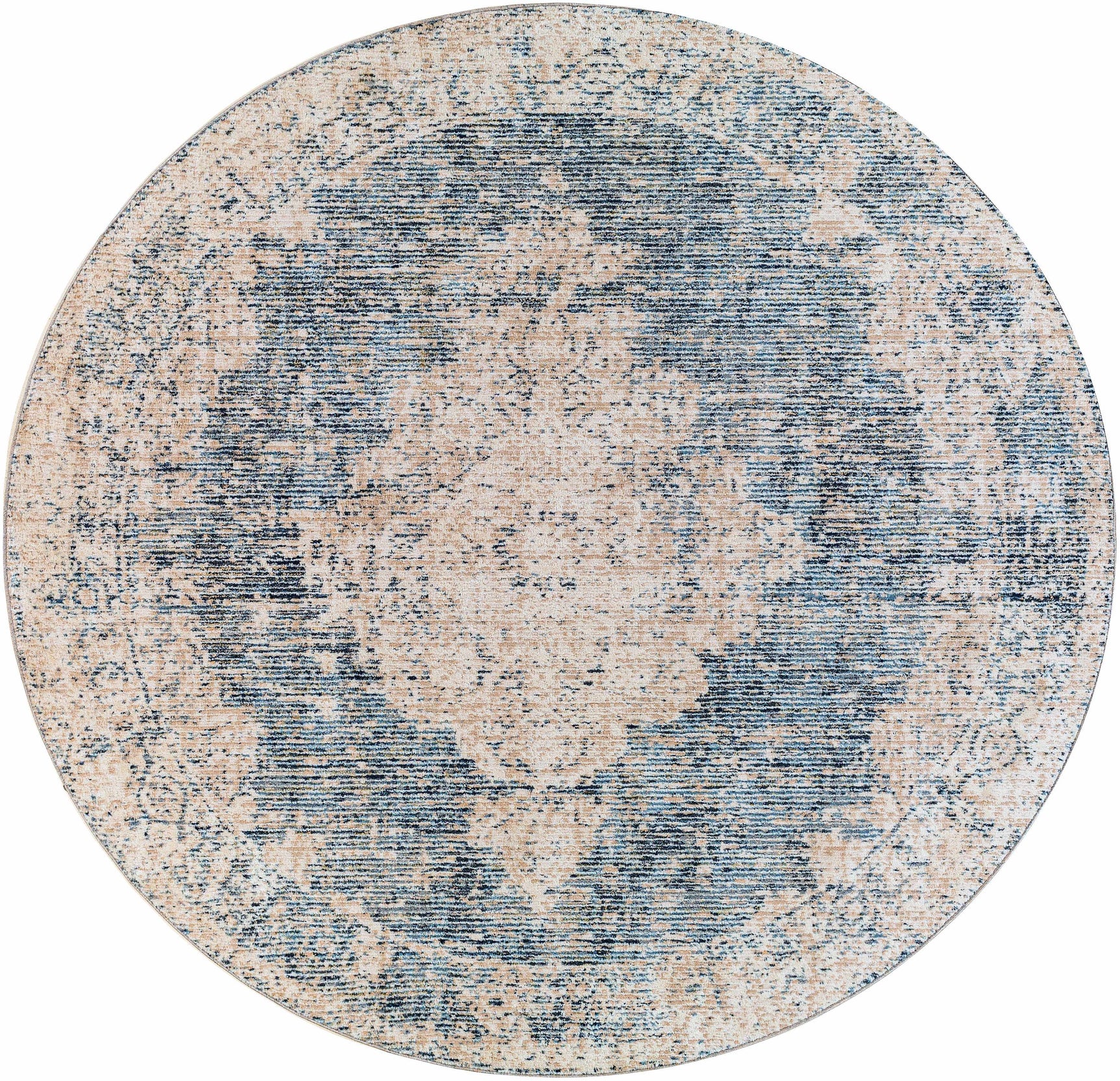 Herricks Denim Medallion Area Rug - Clearance - Ornate Home