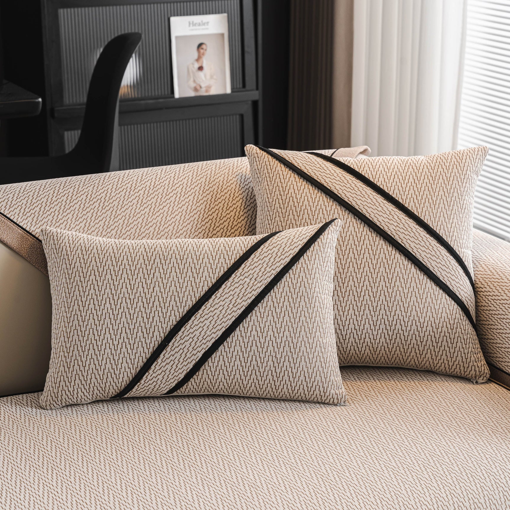 Herringbone Couch Protector for Pets, Non-Slip Washable Sectional Couch Covers - Ornate Home