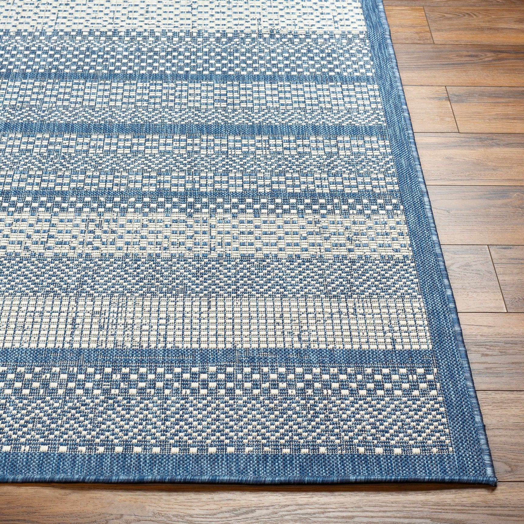 Hessa Blue Outdoor Area Rug - Clearance - Ornate Home