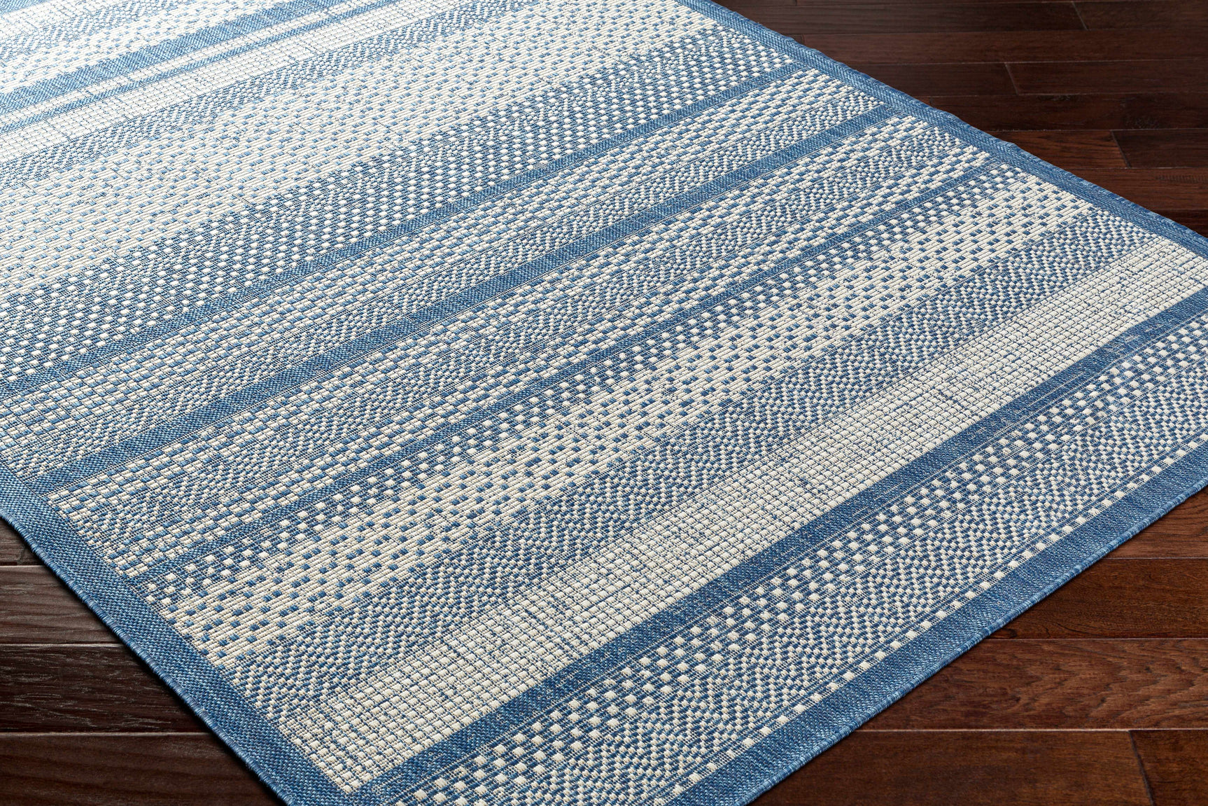 Hessa Blue Outdoor Area Rug - Clearance - Ornate Home