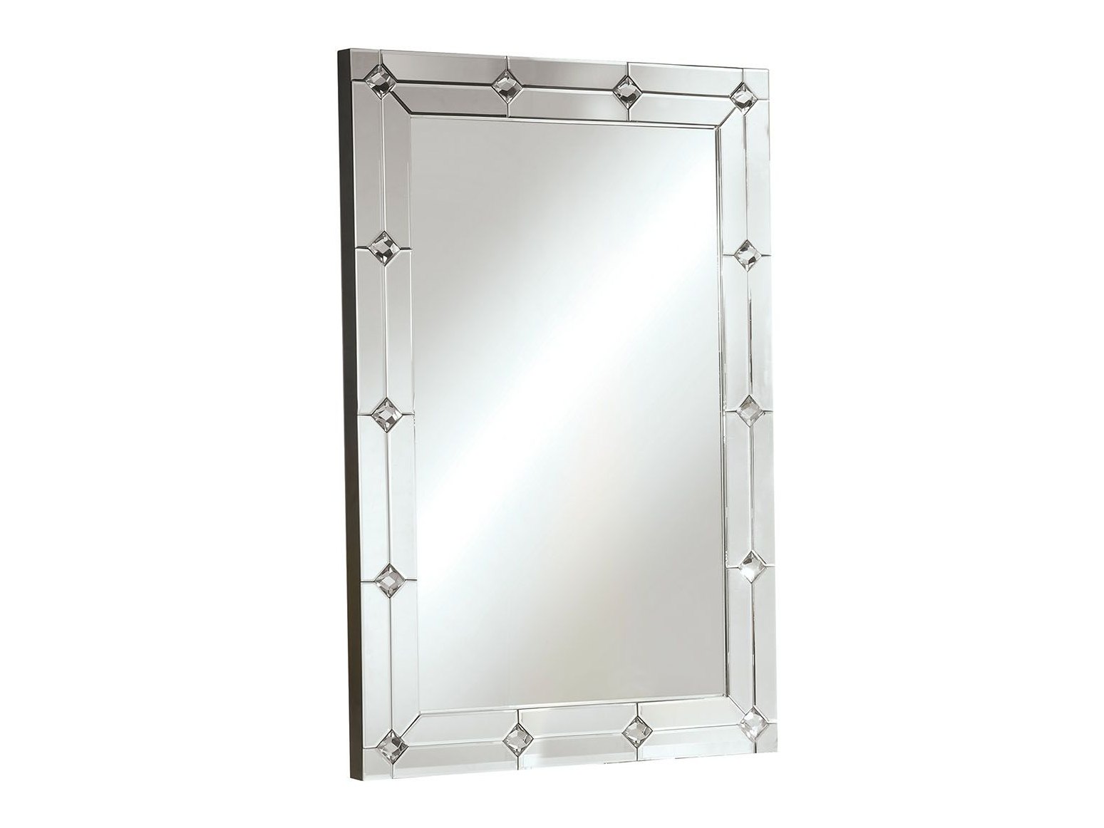 Hessa Mirrored & Faux Rhinestones Wall Decor - Ornate Home