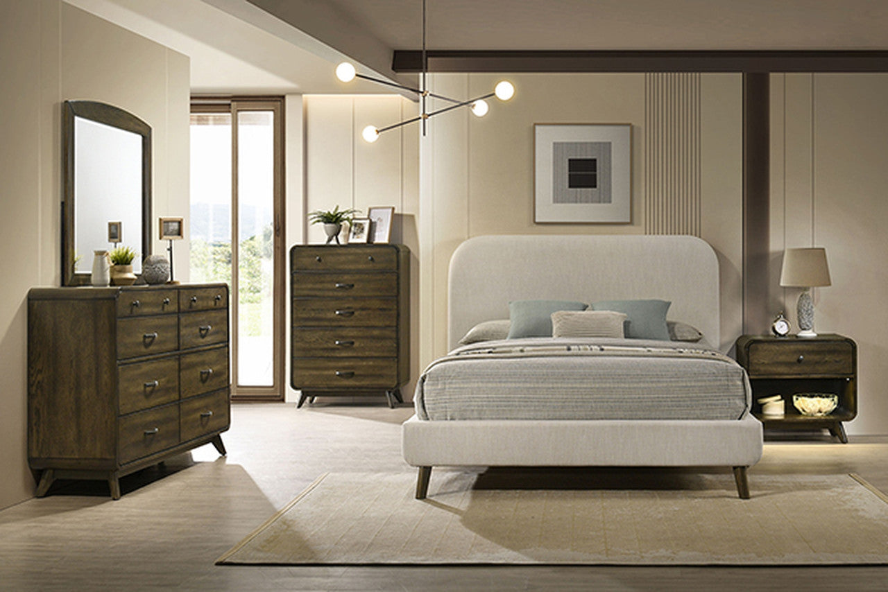 Heswall Rustic Oak Queen Bed - Ornate Home