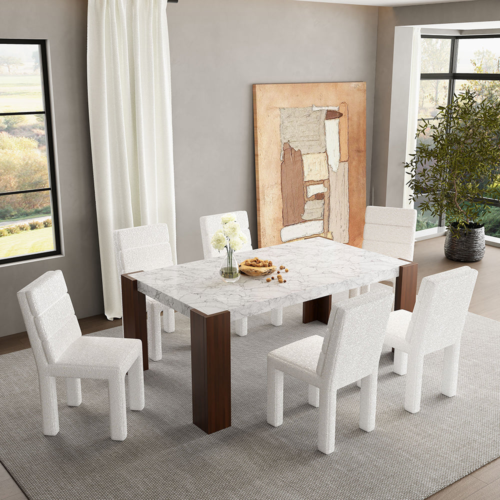 Hettie Beige Boucle Side Chair (Set of 2) - Ornate Home