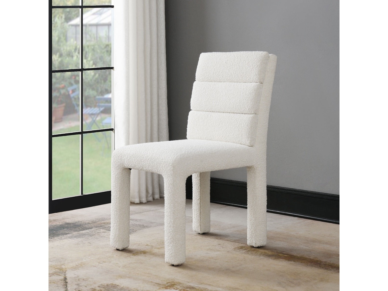 Hettie Beige Boucle Side Chair (Set of 2) - Ornate Home