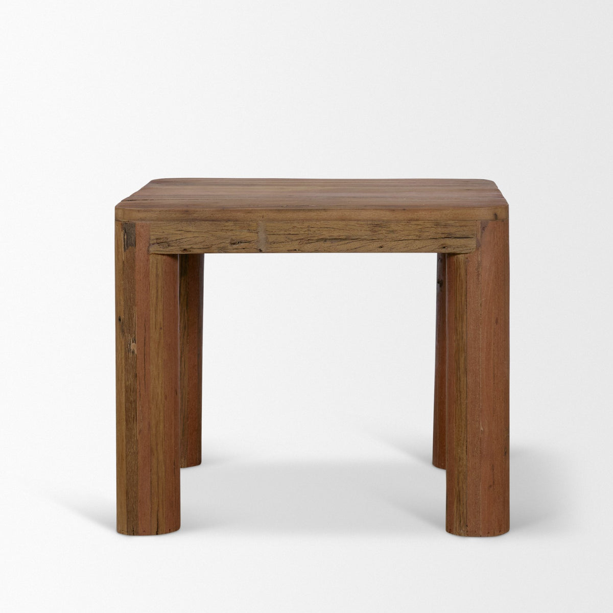 Hewitt Brown Square Smooth Reclaimed Wood Side Table