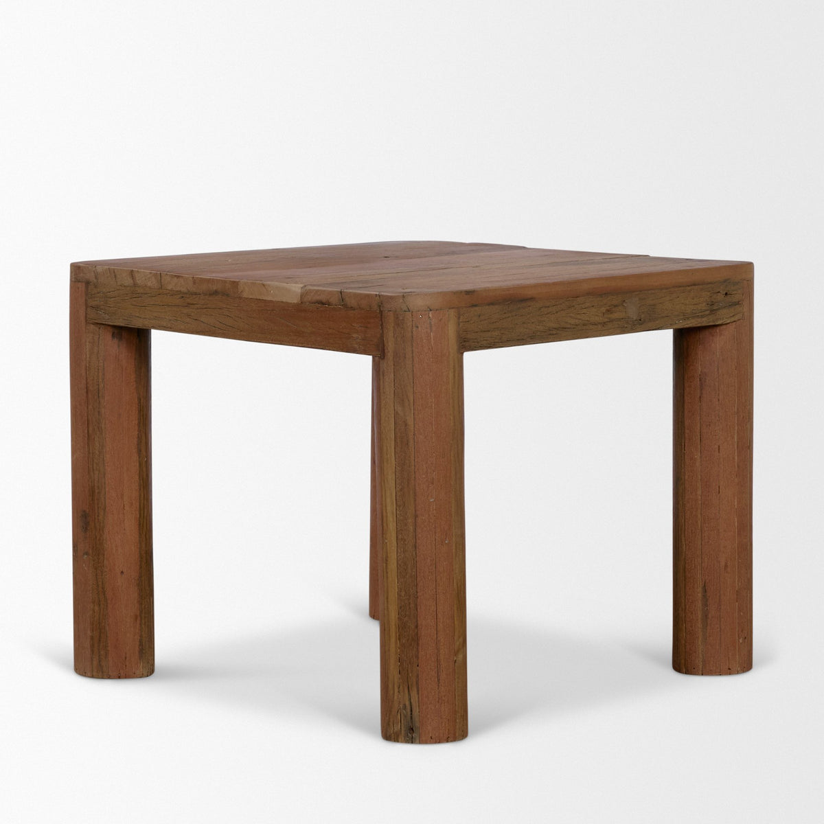 Hewitt Brown Square Smooth Reclaimed Wood Side Table