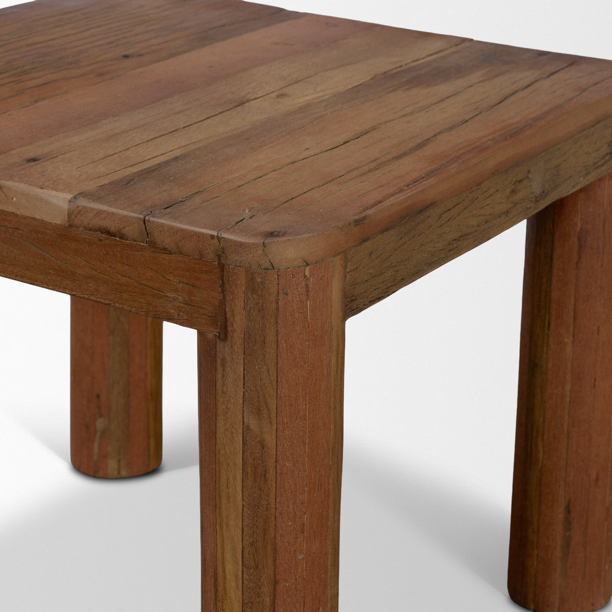 Hewitt Brown Square Smooth Reclaimed Wood Side Table