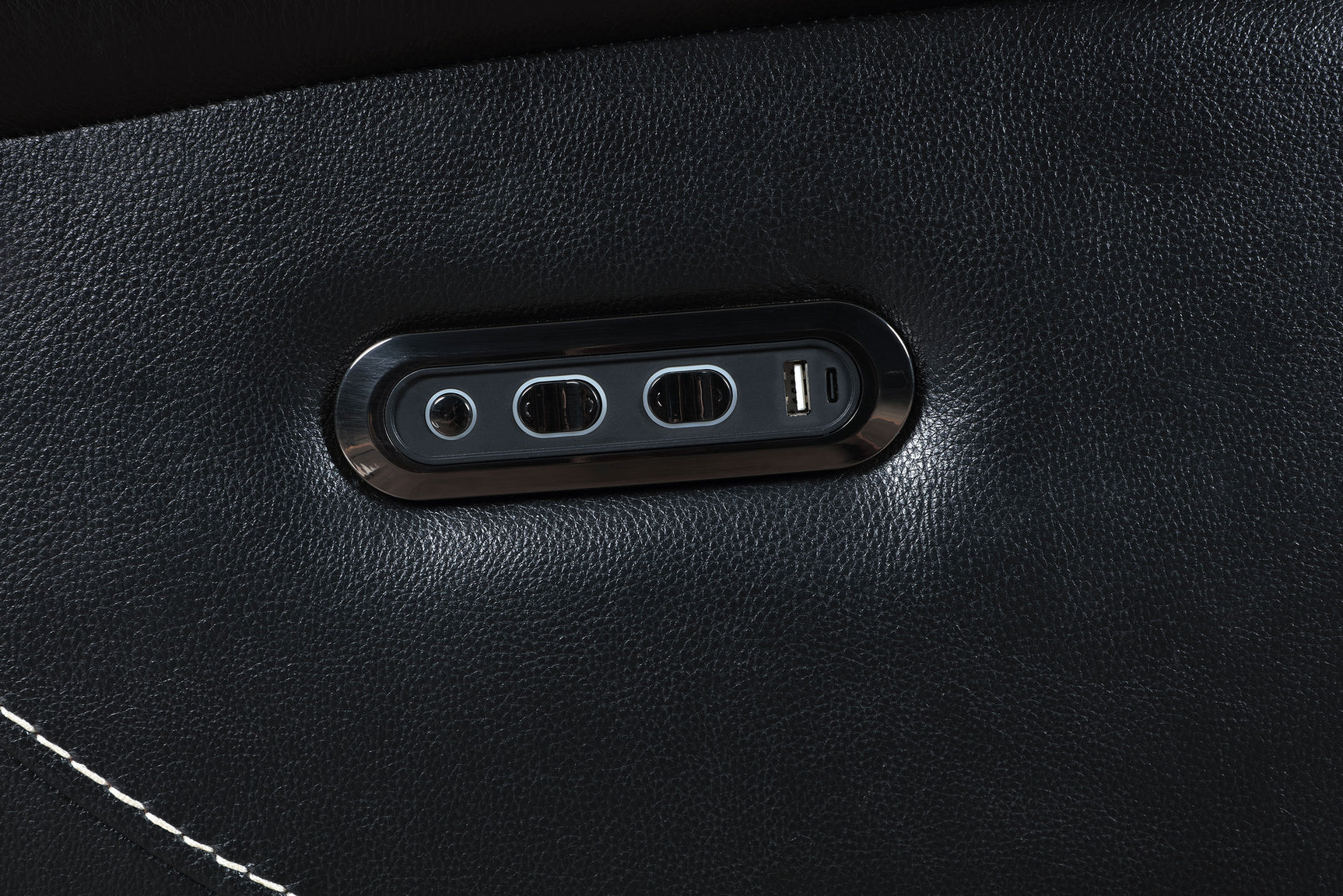 Hewitt Natural Leather Upholstered Dual Power Recliner Chair - Ornate Home