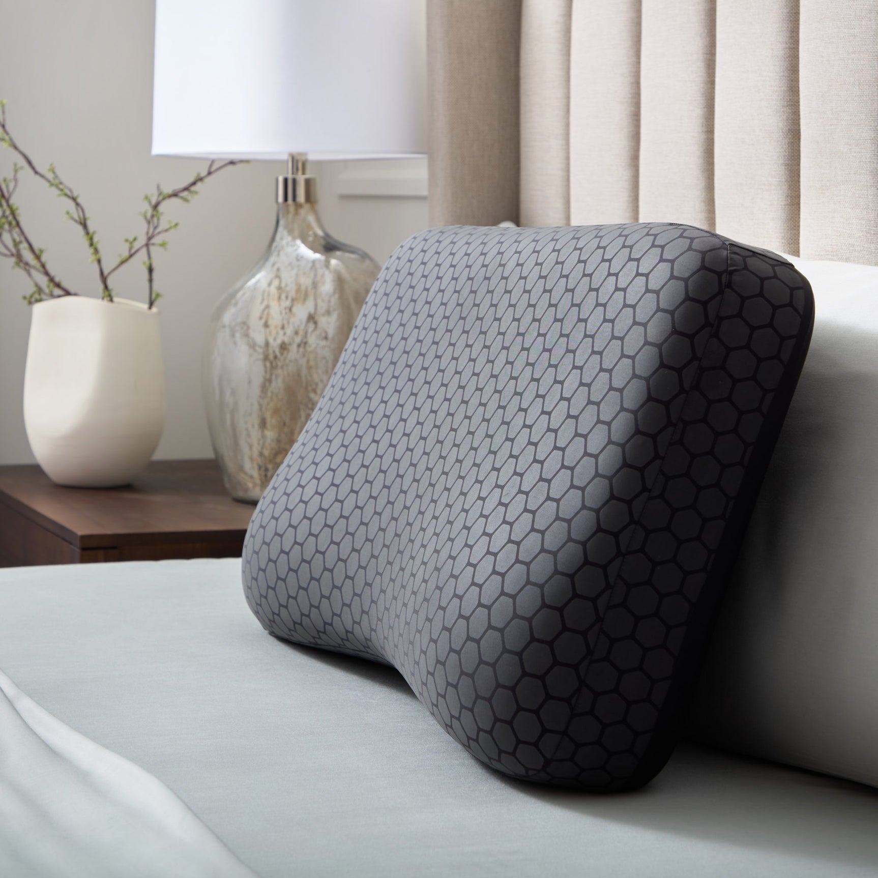 HexCurve Black Queen Pillow - Ornate Home