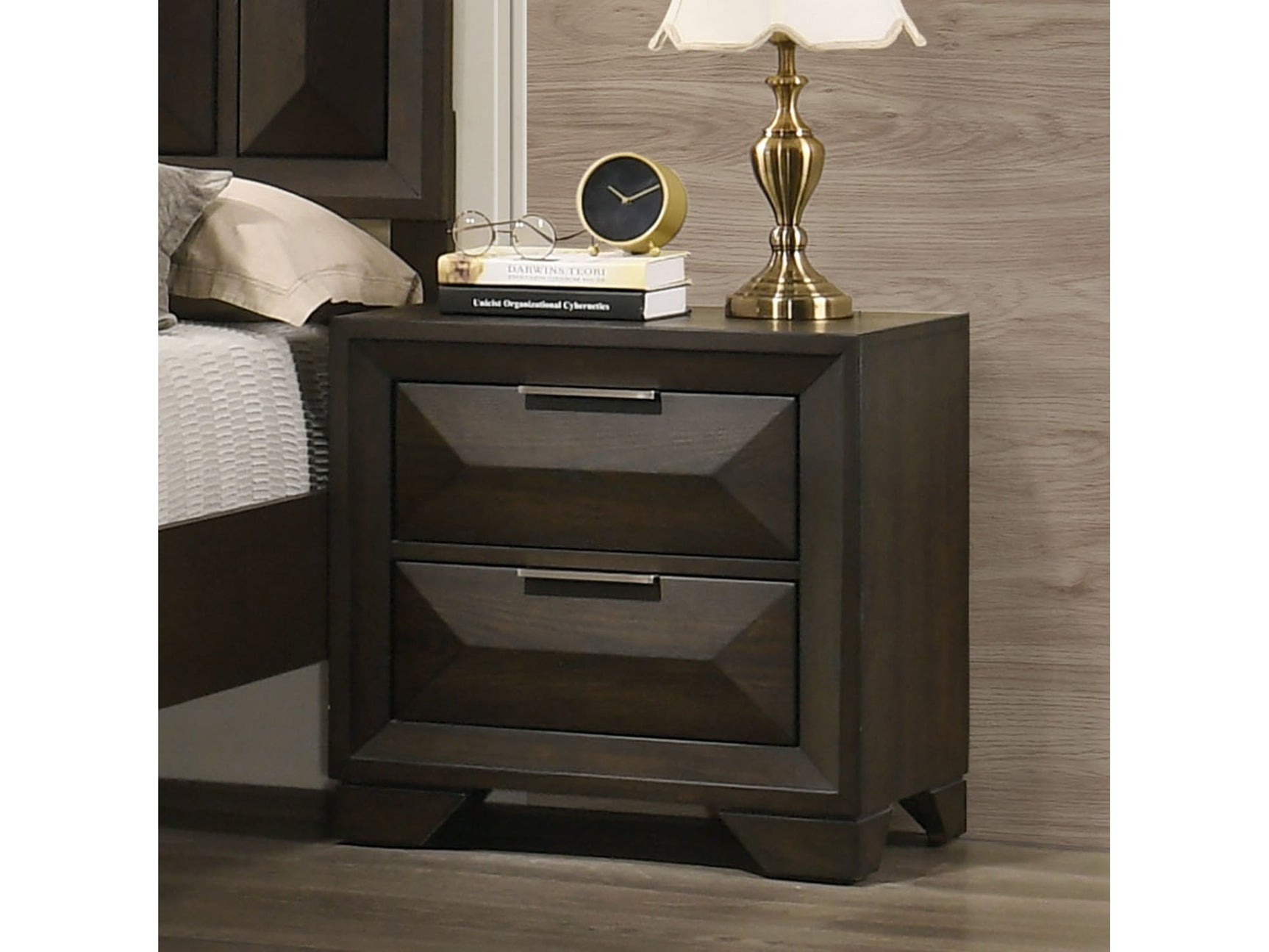 Hexham Espresso Nightstand - Ornate Home