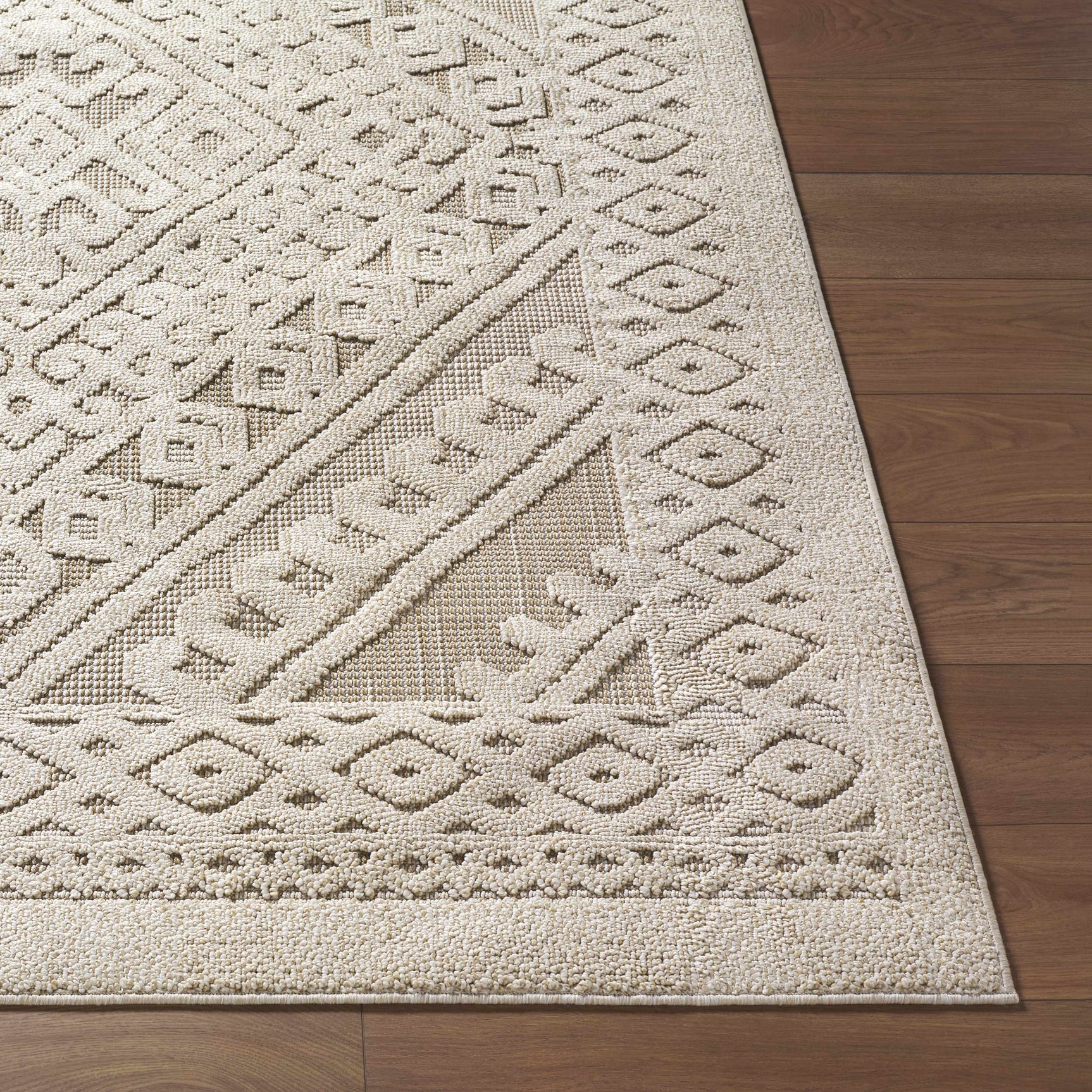 Hibah Bone Outdoor Area Rug - Clearance - Ornate Home