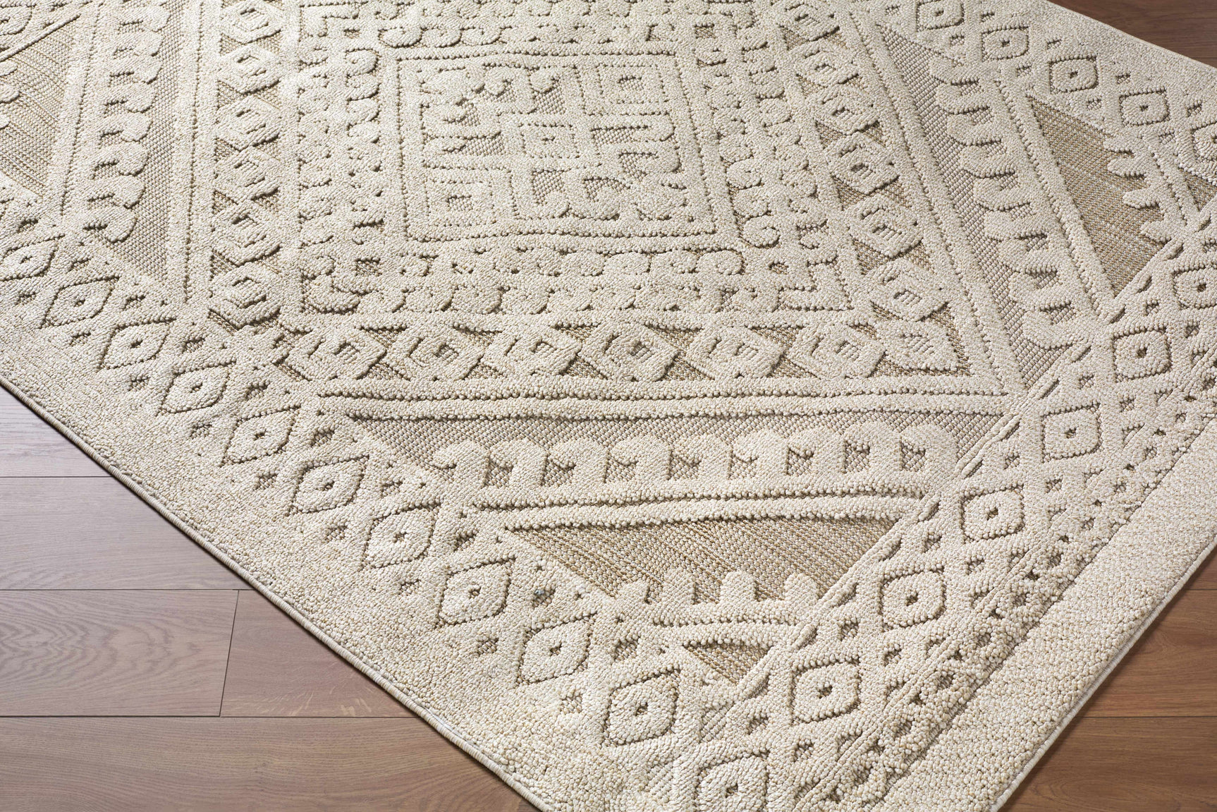 Hibah Bone Outdoor Area Rug - Clearance - Ornate Home