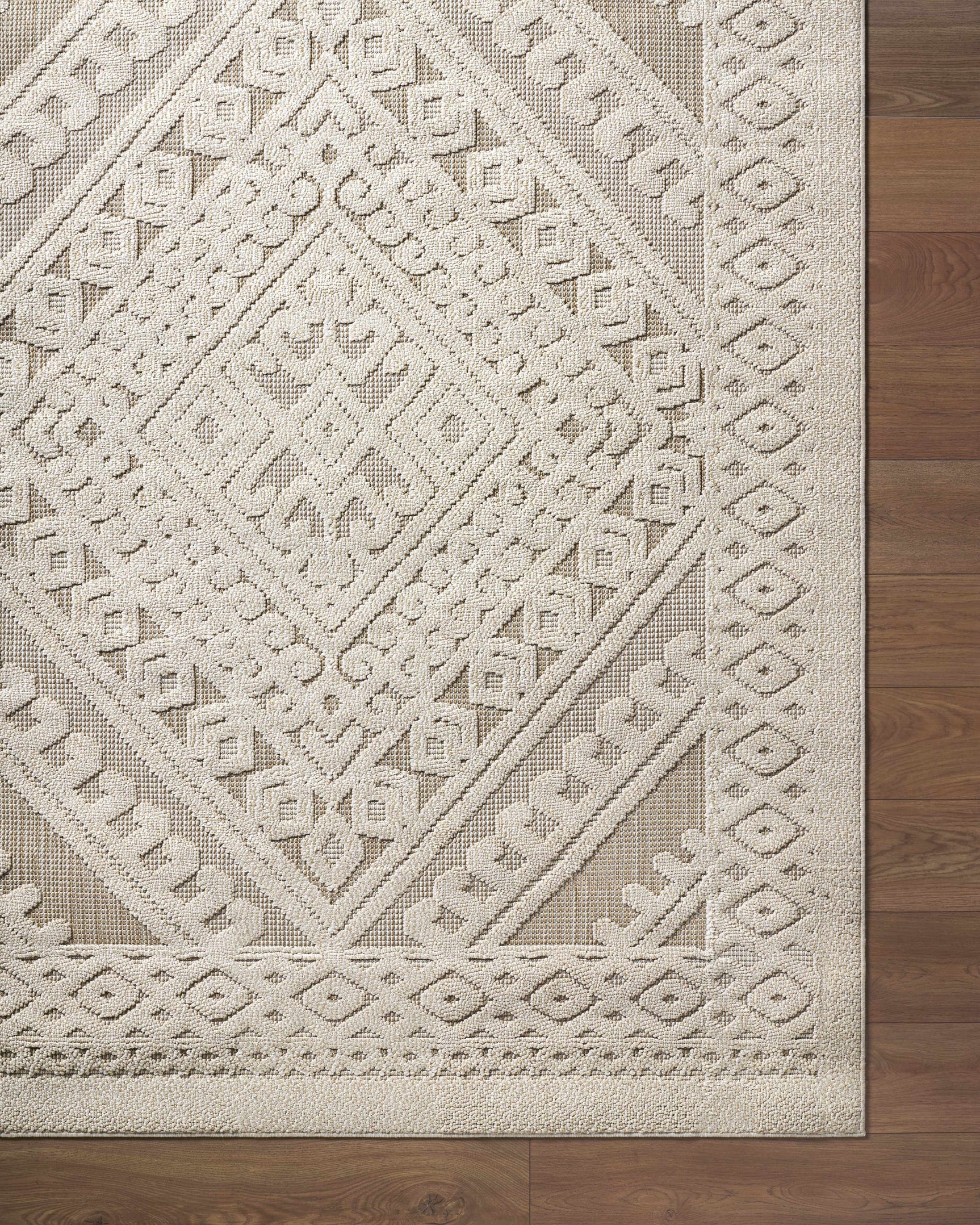 Hibah Bone Outdoor Area Rug - Clearance - Ornate Home