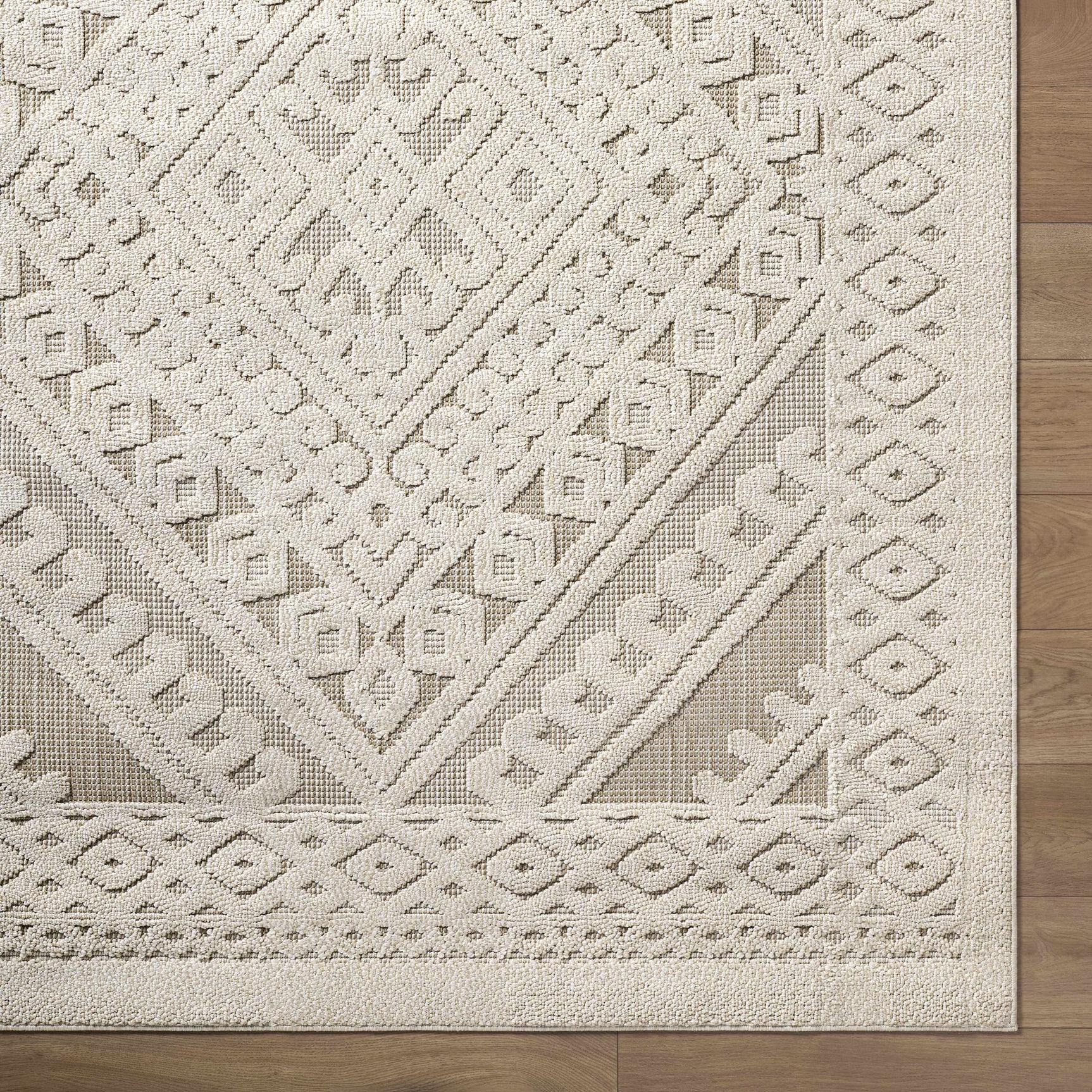 Hibah Bone Outdoor Area Rug - Clearance - Ornate Home