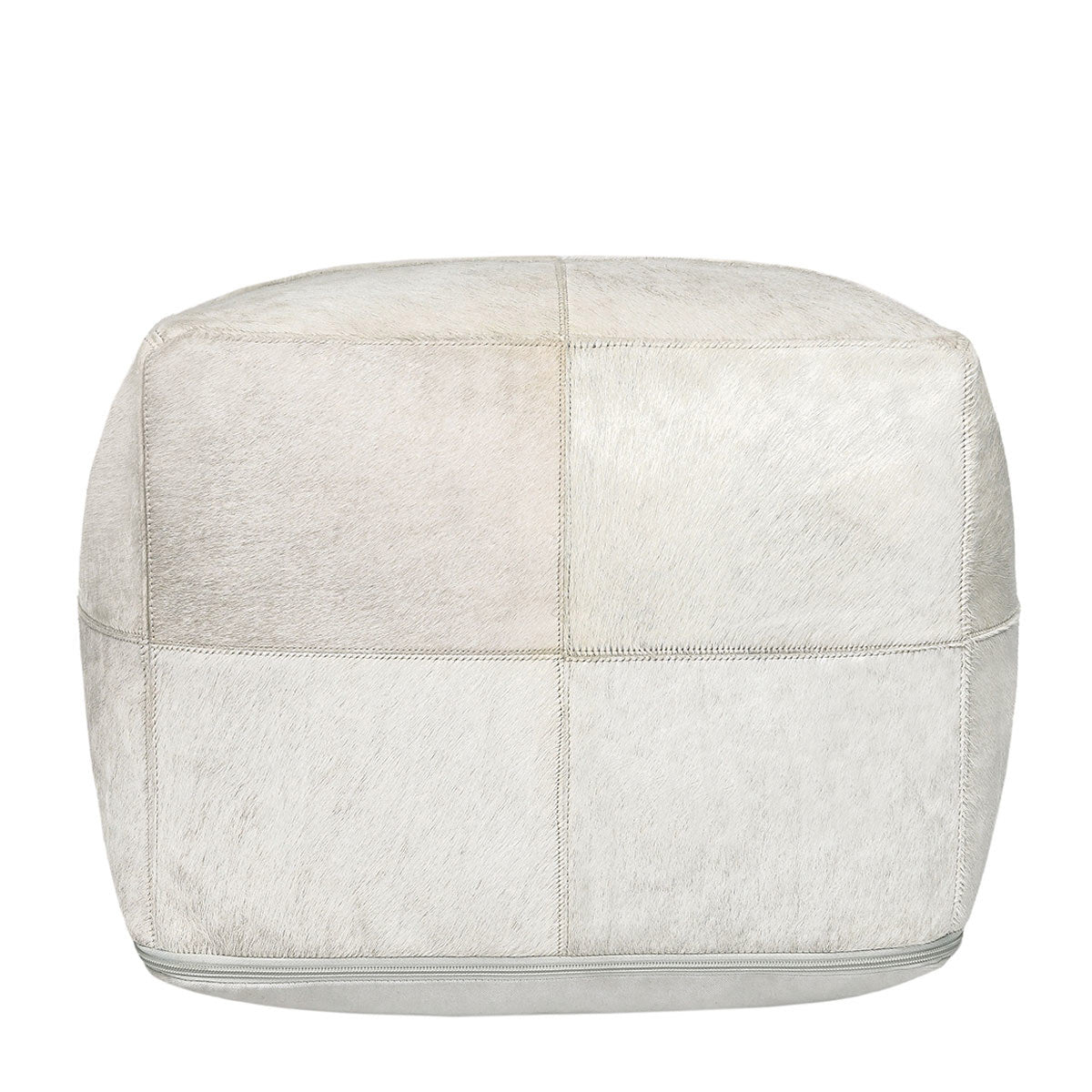 Hide White Pouf - Ornate Home