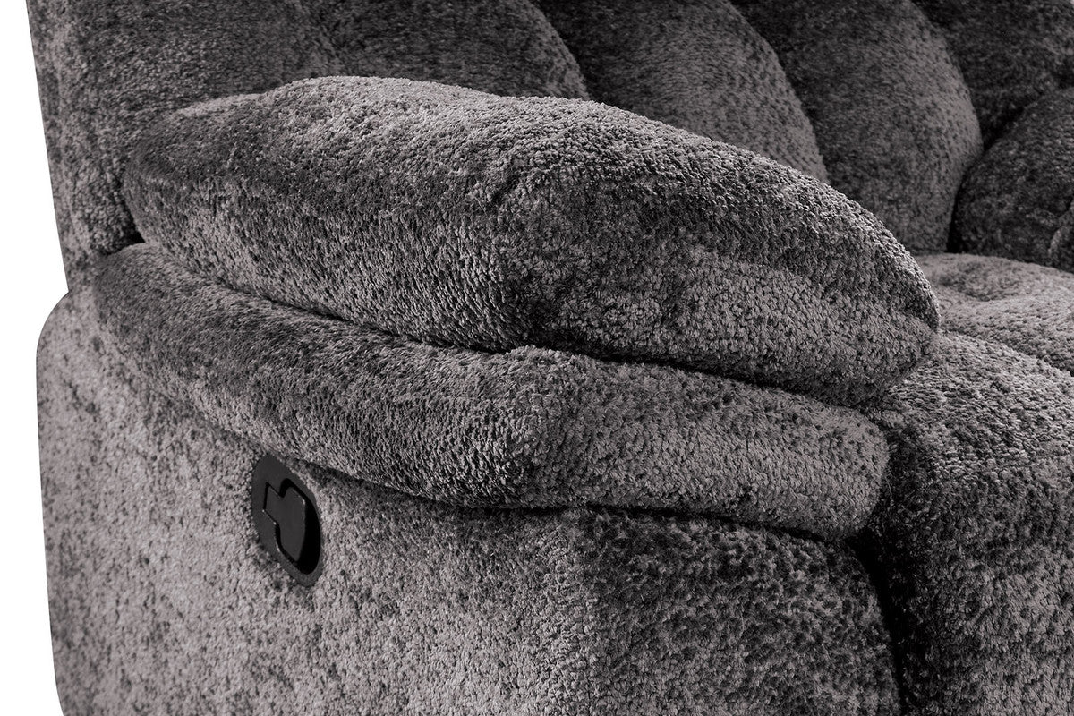 Hieronymus Dark Gray Manual Sofa & Loveseat - Ornate Home