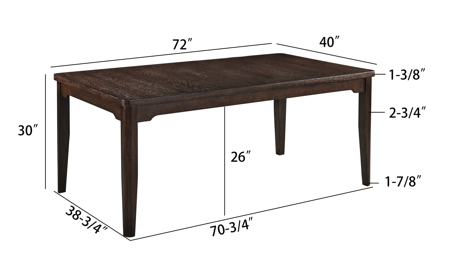 Higgins Dark Oak/Gray Dining Set - Ornate Home