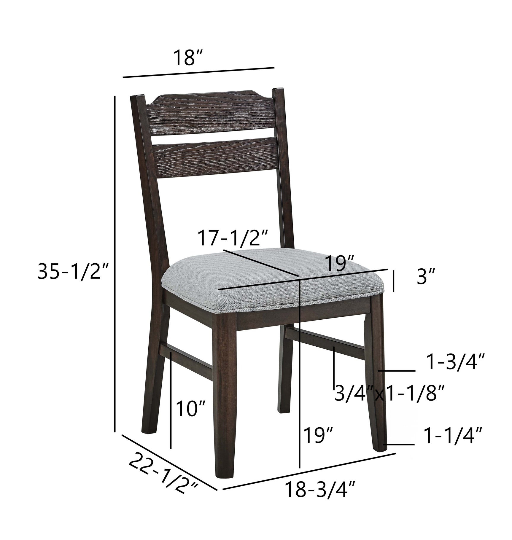 Higgins Dark Oak/Gray Dining Set - Ornate Home
