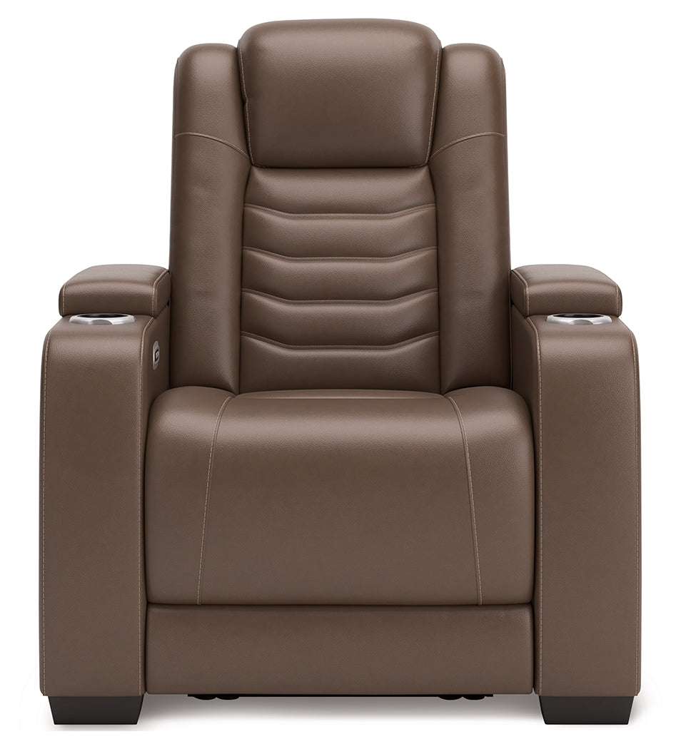 High Impact Tobacco Power Recliner - Ornate Home