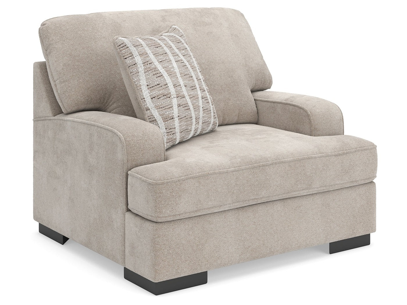 High Profile Taupe Chair and a Half - Ornate Home