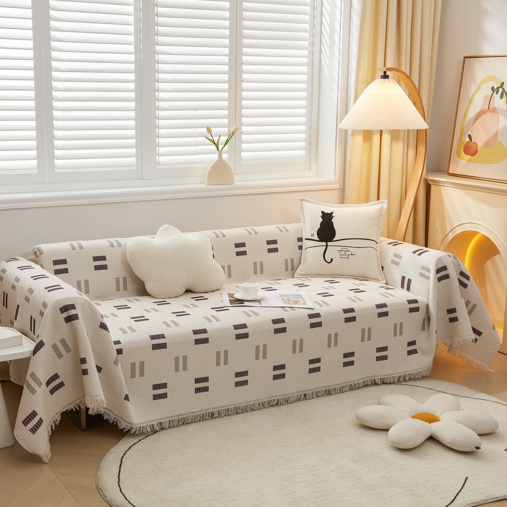 High-Quality Fabric Non-Slip Sofa Cover Throw, Throw Blankets for Couch, Furniture Covers for Pets - Ornate Home