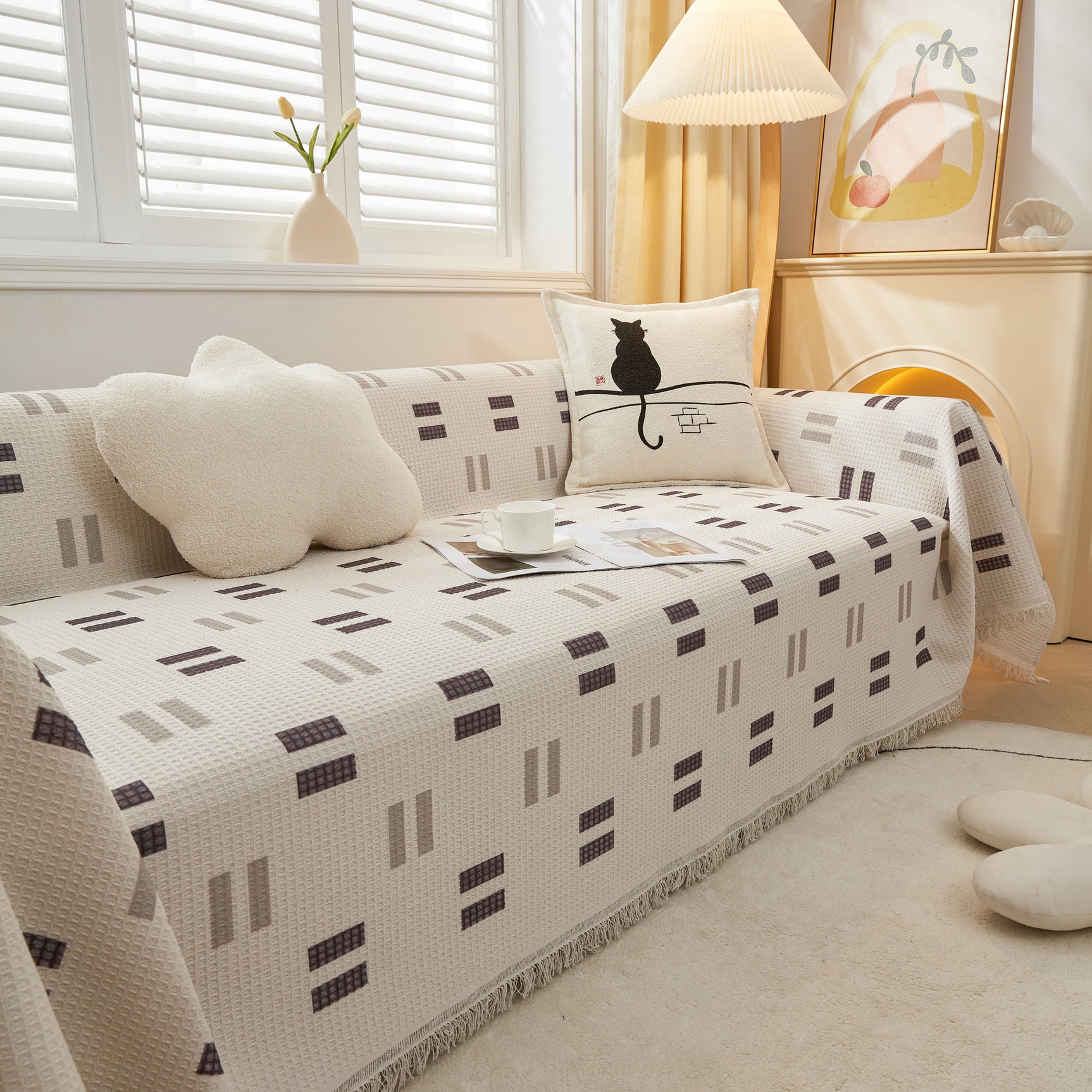 High-Quality Fabric Non-Slip Sofa Cover Throw, Throw Blankets for Couch, Furniture Covers for Pets - Ornate Home
