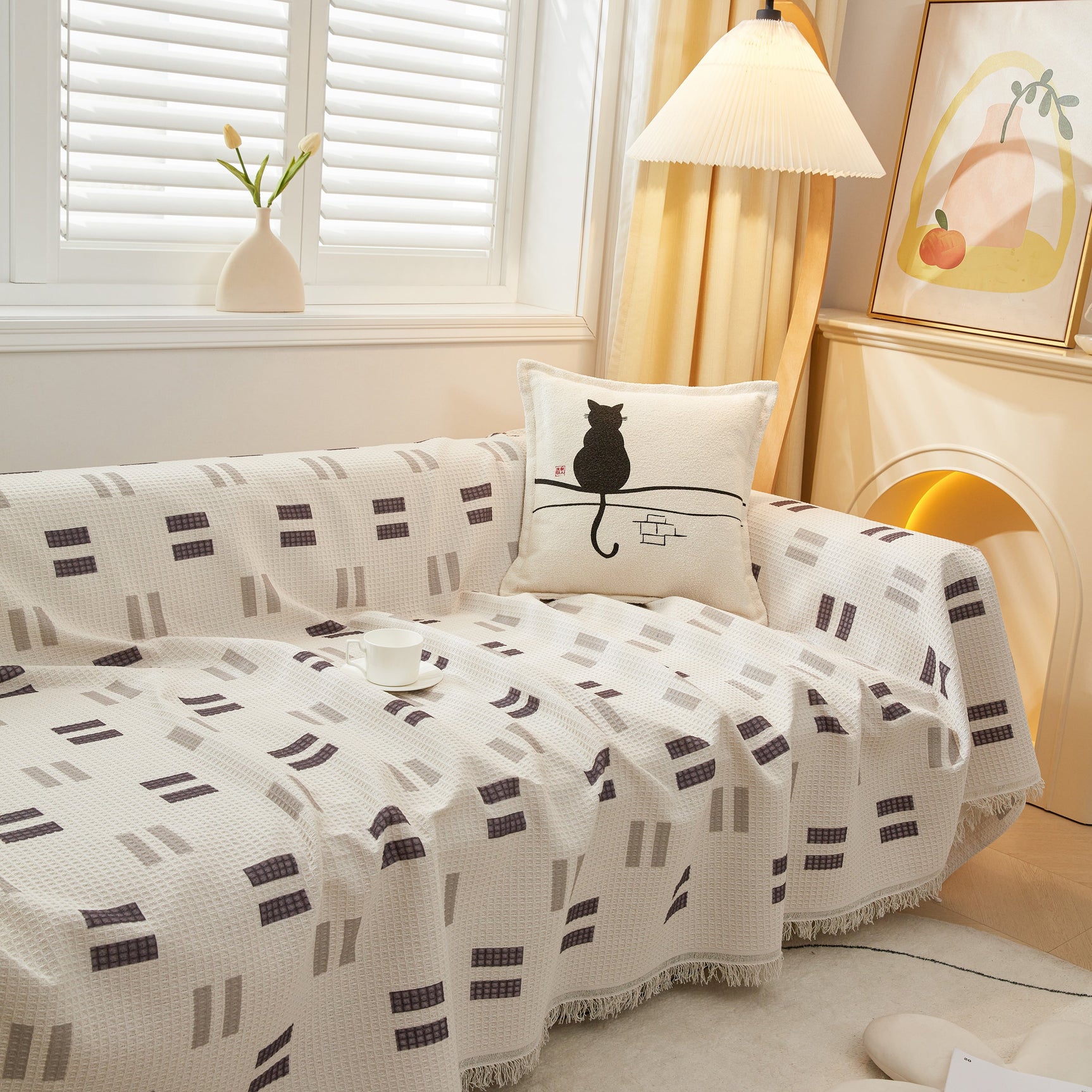High-Quality Fabric Non-Slip Sofa Cover Throw, Throw Blankets for Couch, Furniture Covers for Pets - Ornate Home