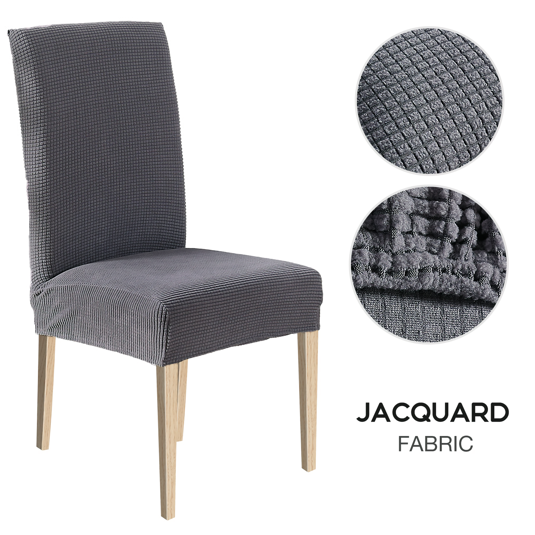 High Stretch Dining Chair Cover, 1/2/4/6pcs Jacquard Spandex Slipcover - Ornate Home