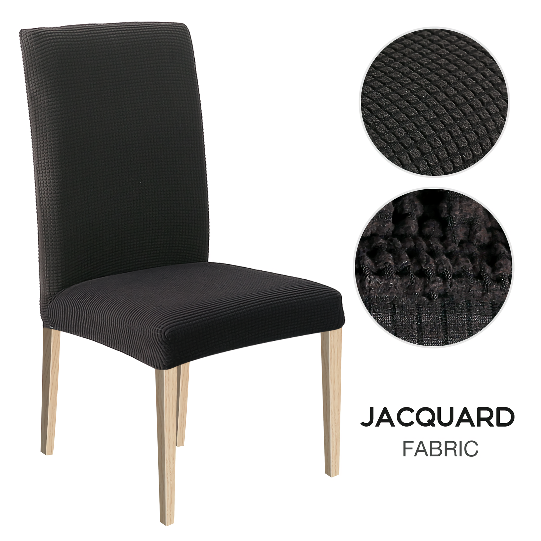 High Stretch Dining Chair Cover, 1/2/4/6pcs Jacquard Spandex Slipcover - Ornate Home