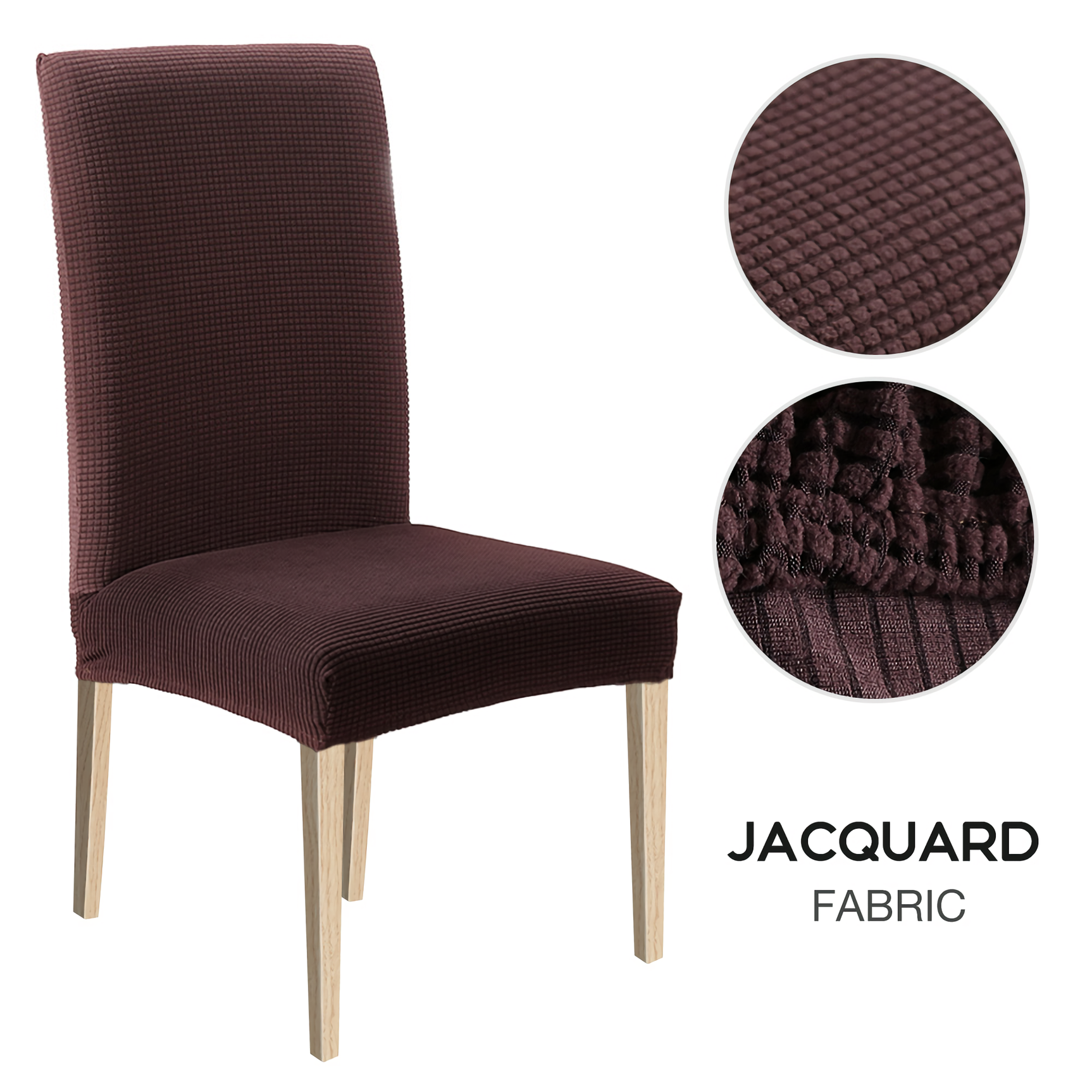 High Stretch Dining Chair Cover, 1/2/4/6pcs Jacquard Spandex Slipcover - Ornate Home