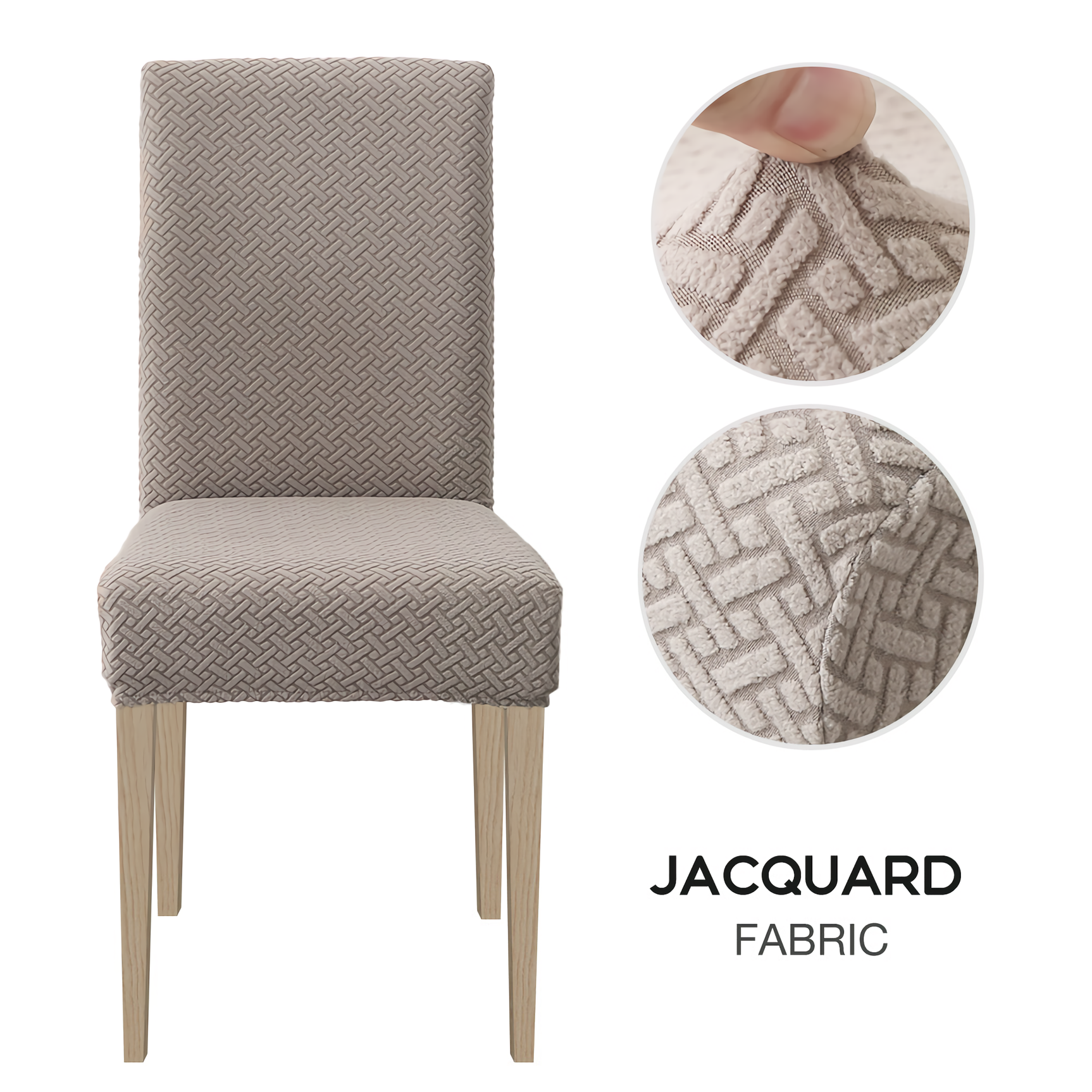 High Stretch Dining Chair Cover, 1/2/4/6pcs Jacquard Spandex Slipcover - Ornate Home