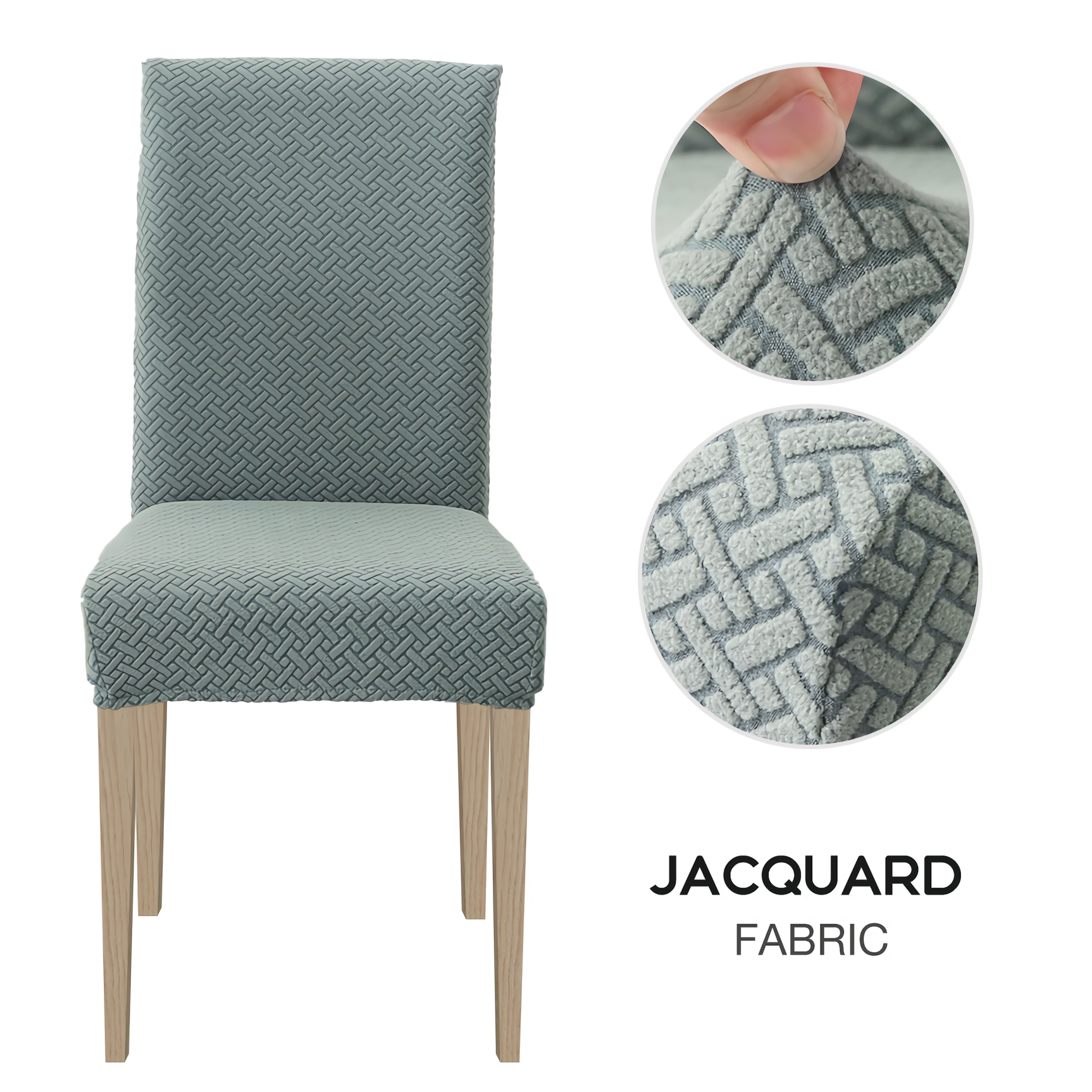 High Stretch Dining Chair Cover, 1/2/4/6pcs Jacquard Spandex Slipcover - Ornate Home