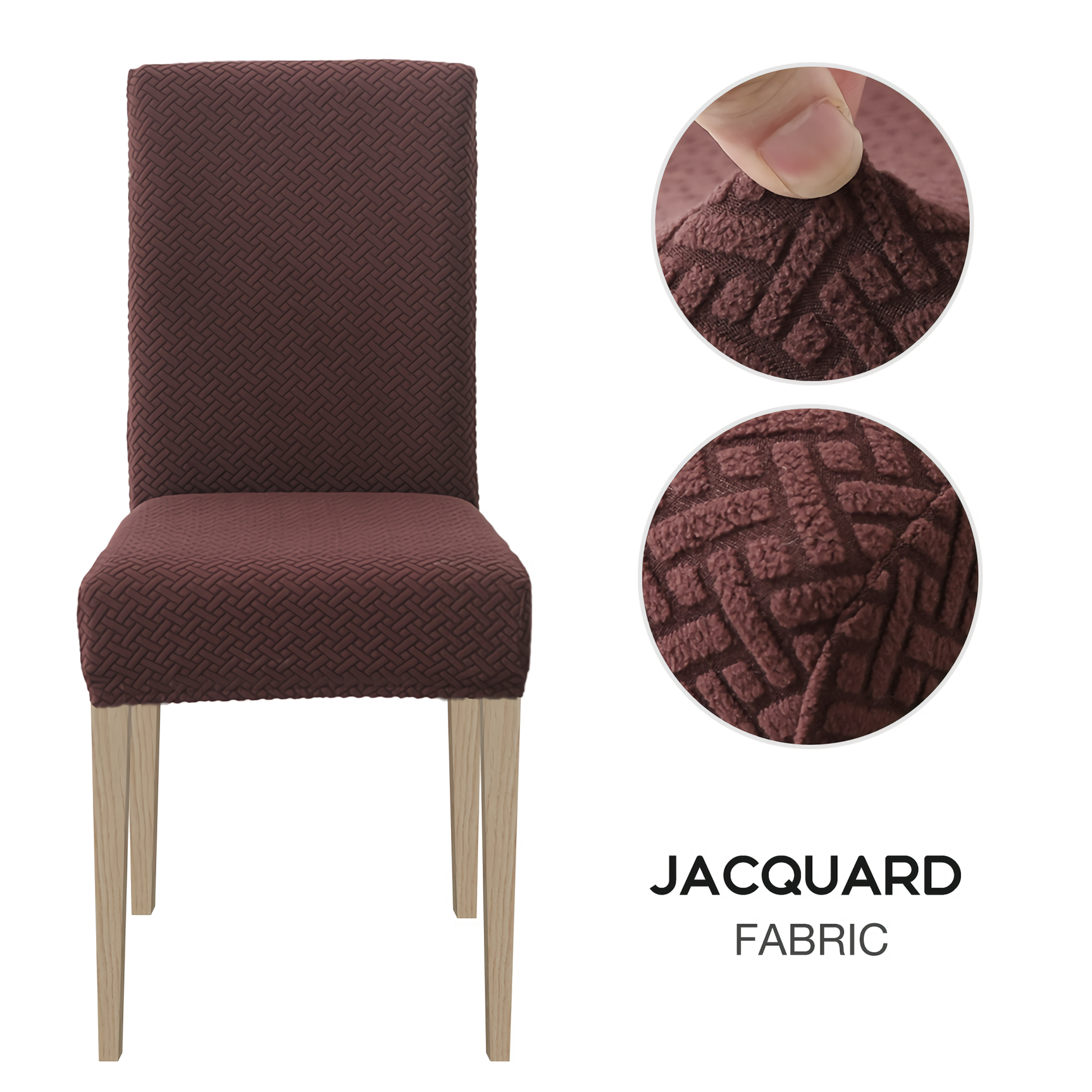 High Stretch Dining Chair Cover, 1/2/4/6pcs Jacquard Spandex Slipcover - Ornate Home