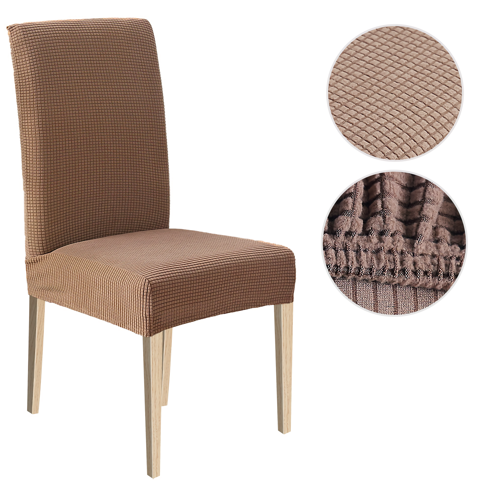 High Stretch Dining Chair Cover, 1/2/4/6pcs Jacquard Spandex Slipcover - Ornate Home