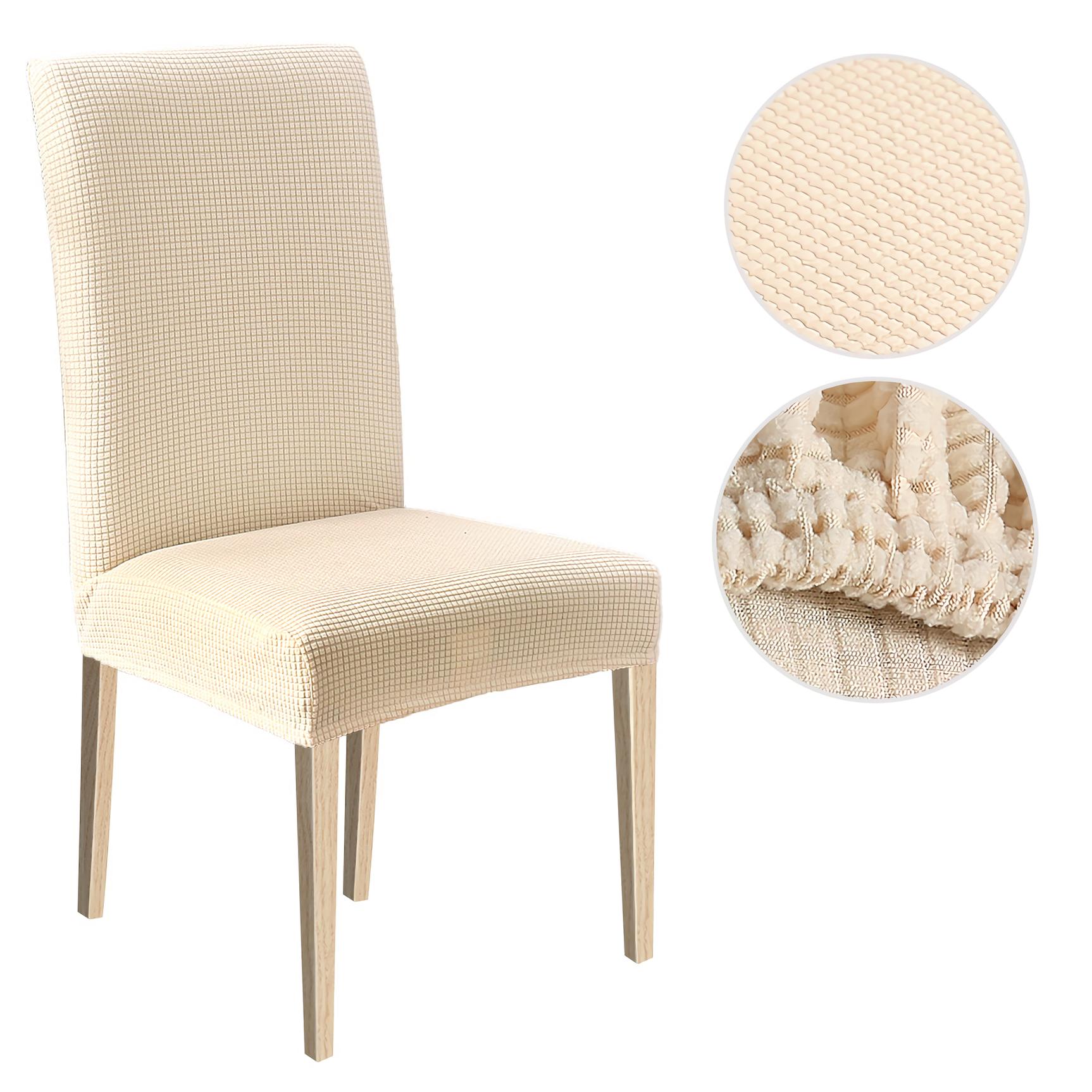 High Stretch Dining Chair Cover, 1/2/4/6pcs Jacquard Spandex Slipcover - Ornate Home