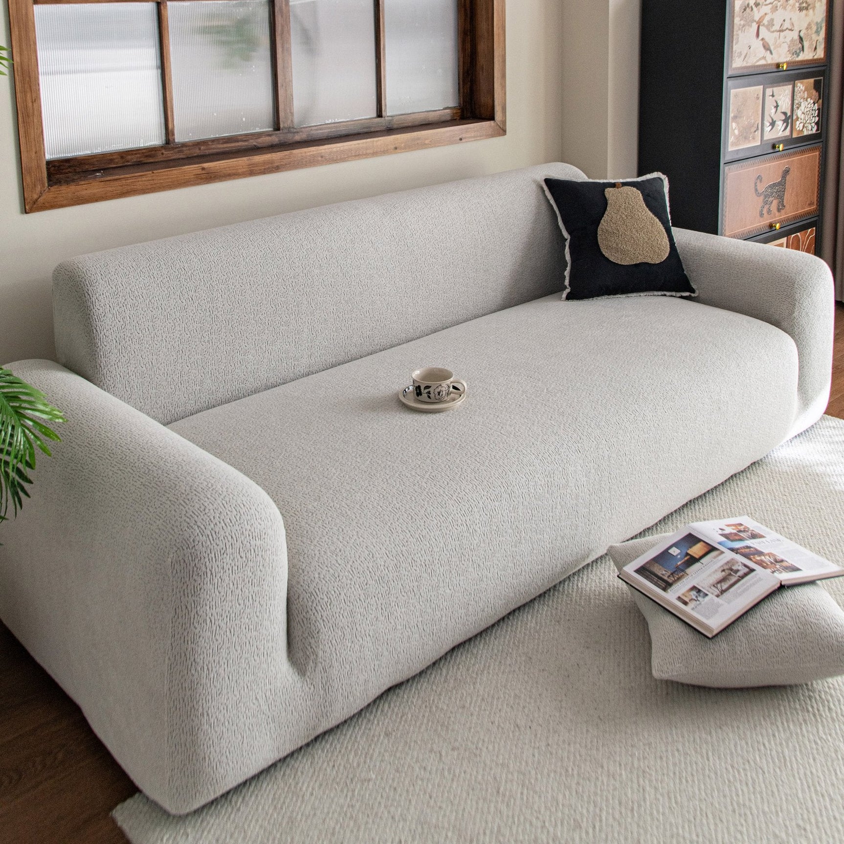 High Stretch Sofa Slipcover, Non Slip Couch Sofa Cover Washable Furniture Protector - Ornate Home