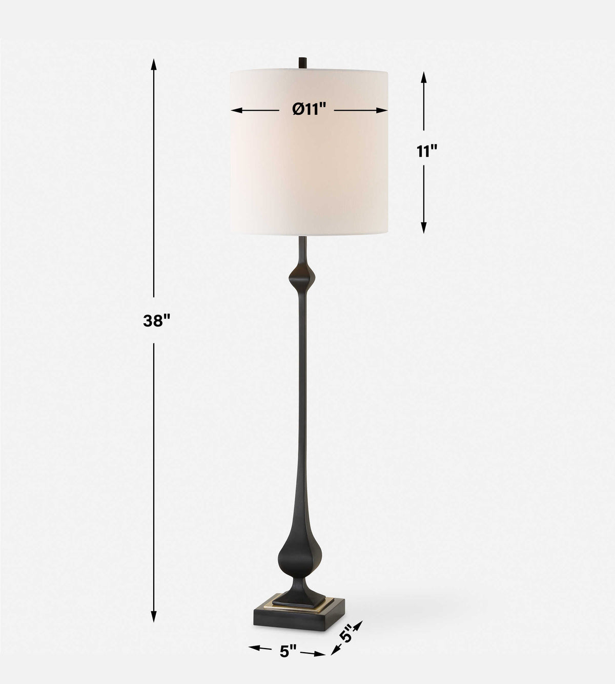 Hightower Black Buffet Lamp - Ornate Home
